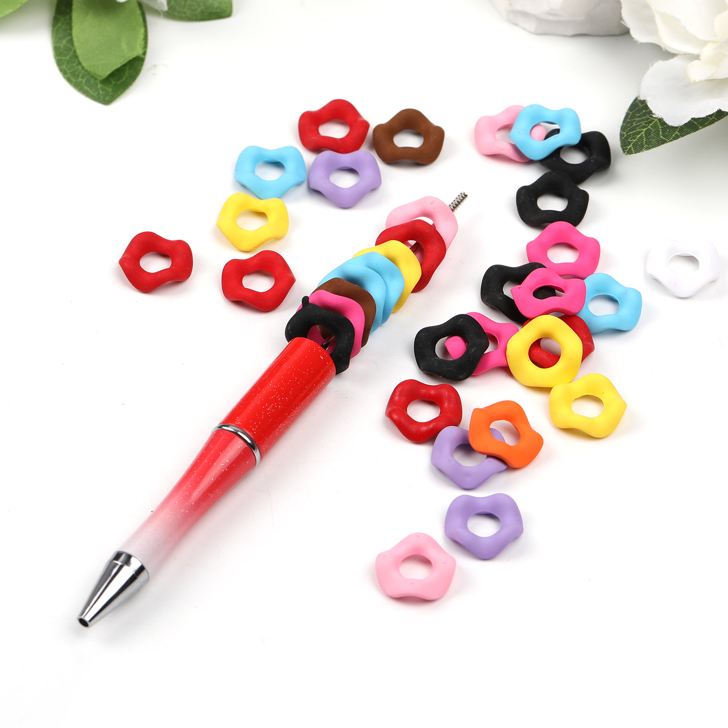 【B118】200pcs  Colorful Circle Acrylic for DIY-JPM