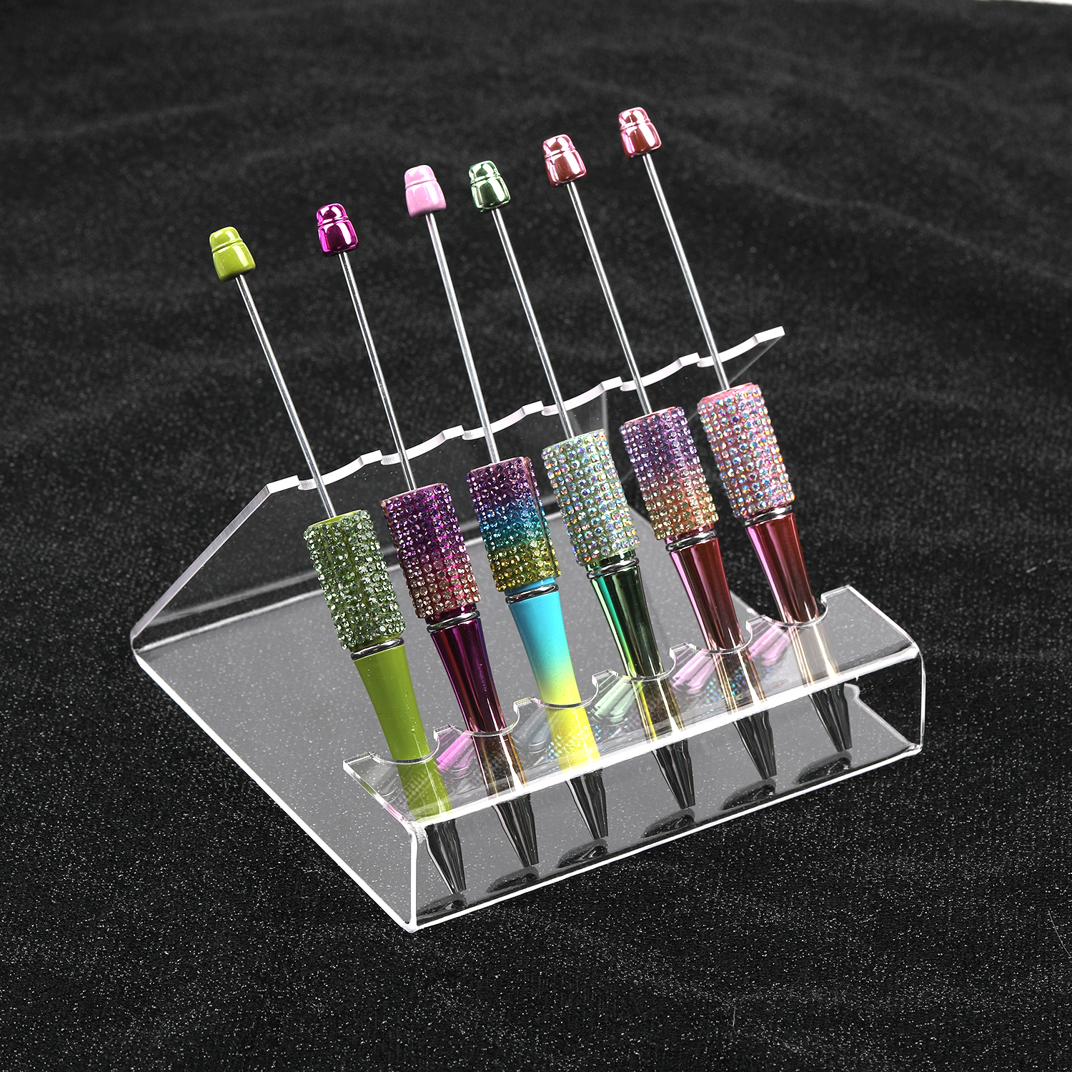 【P14】Transparent Acrylic Pen Holder Stationery Store Display Stand Office pen -JPM