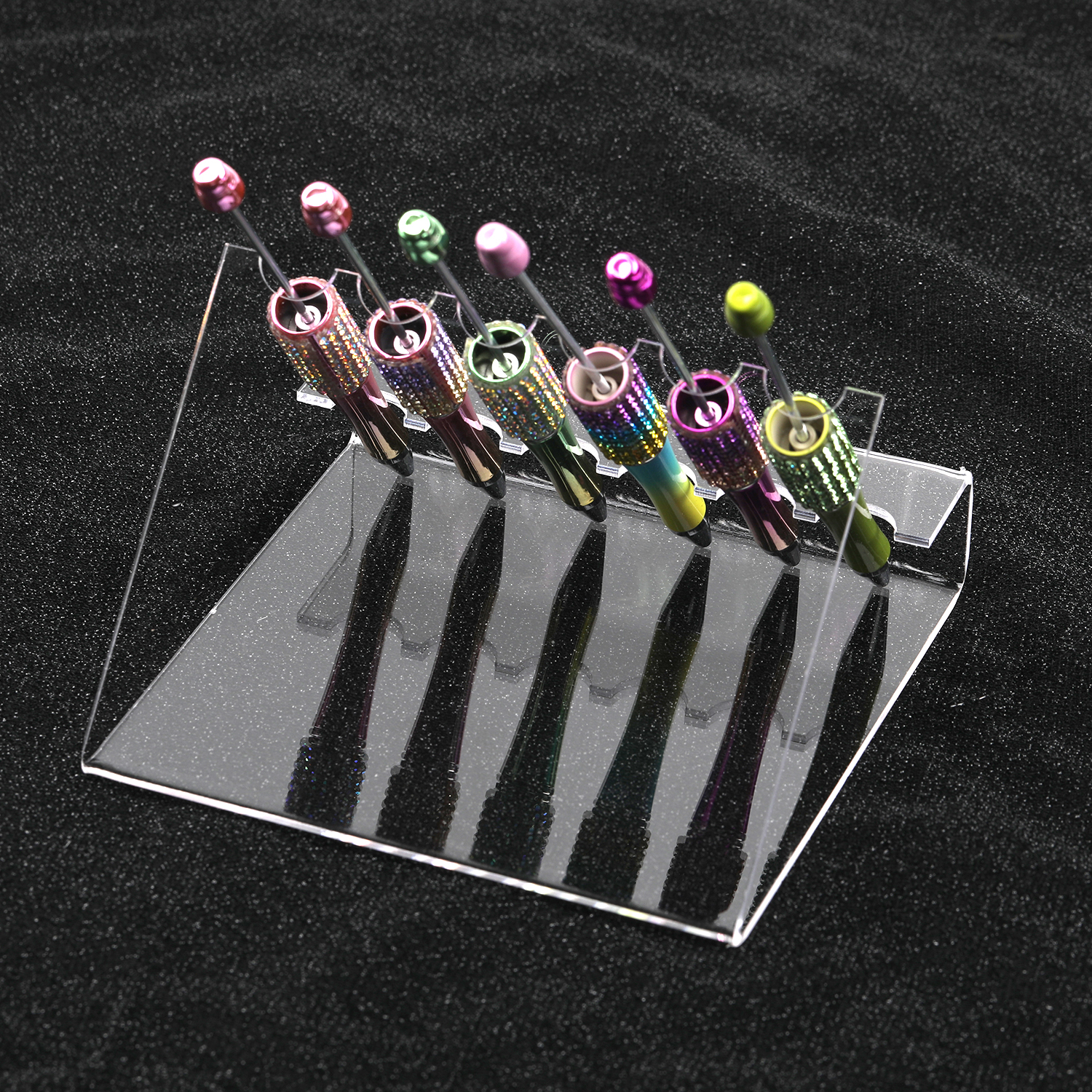 【P14】Transparent Acrylic Pen Holder Stationery Store Display Stand Office pen -JPM