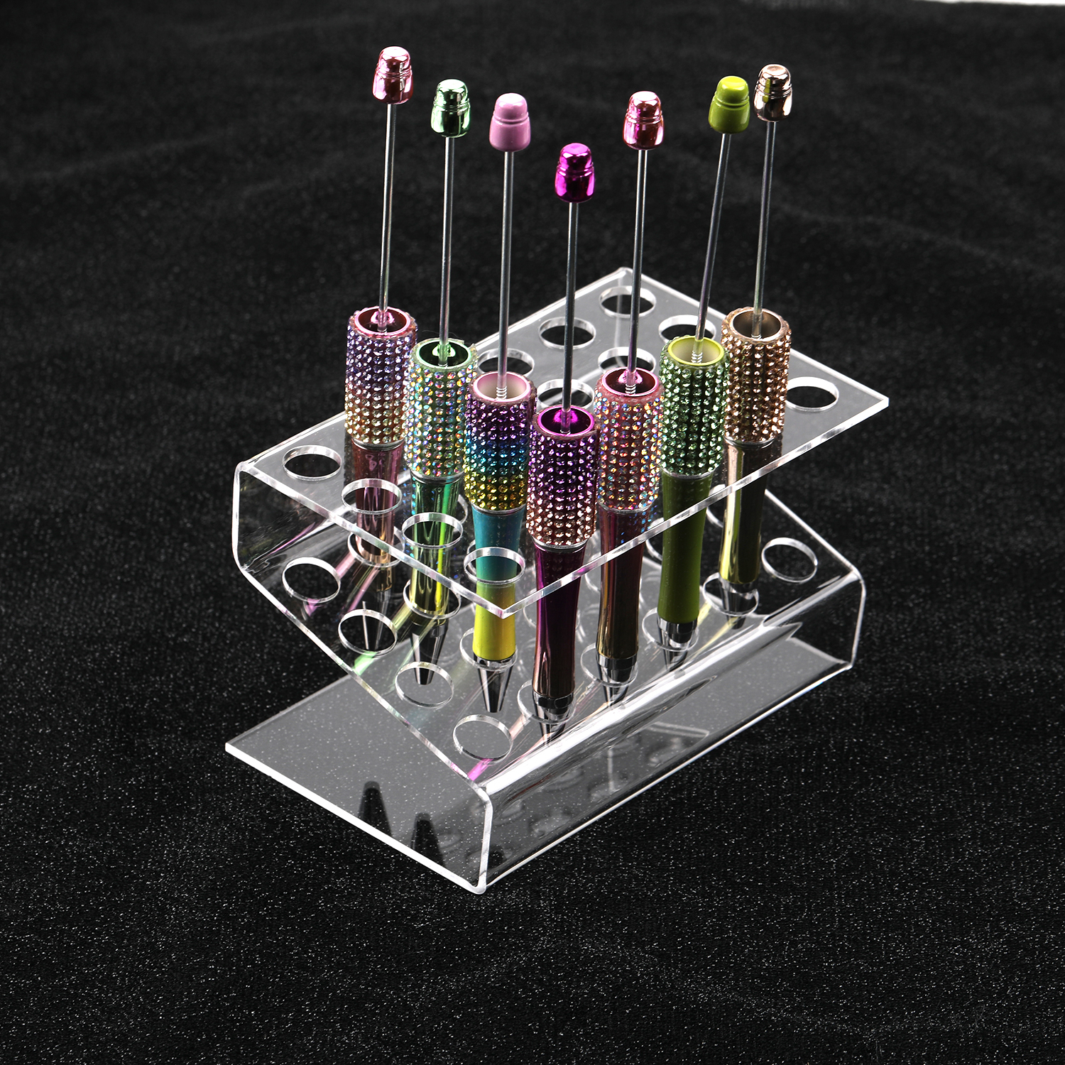 【P14】Transparent Acrylic Pen Holder Stationery Store Display Stand Office pen -JPM