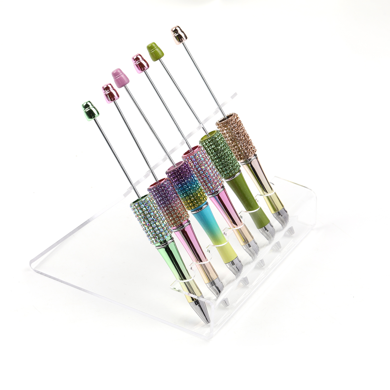 【P14】Transparent Acrylic Pen Holder Stationery Store Display Stand Office pen -JPM