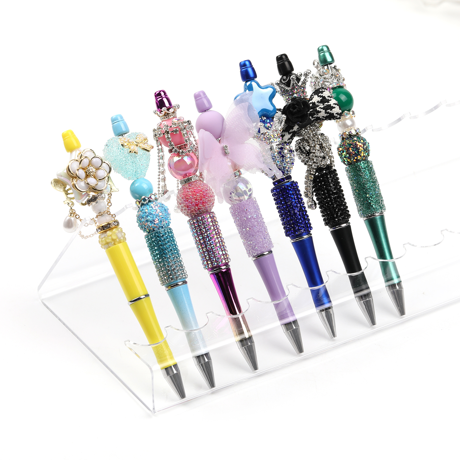 【P14】Transparent Acrylic Pen Holder Stationery Store Display Stand Office pen -JPM