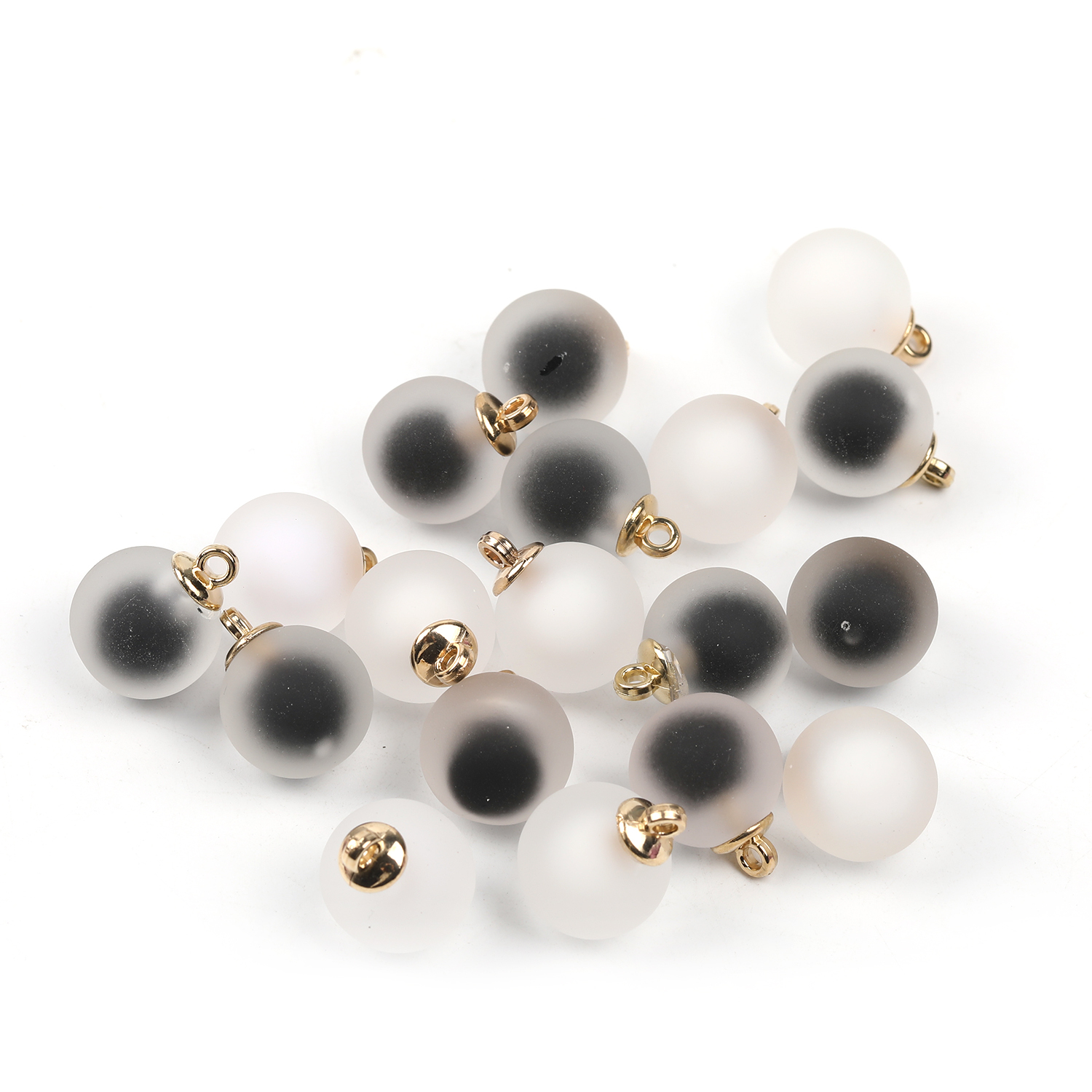 【B112】100 Pcs Colorful Frosted Ball Pendants Frosted  Multicolor Frosted Ball Charm for DIY-JPM