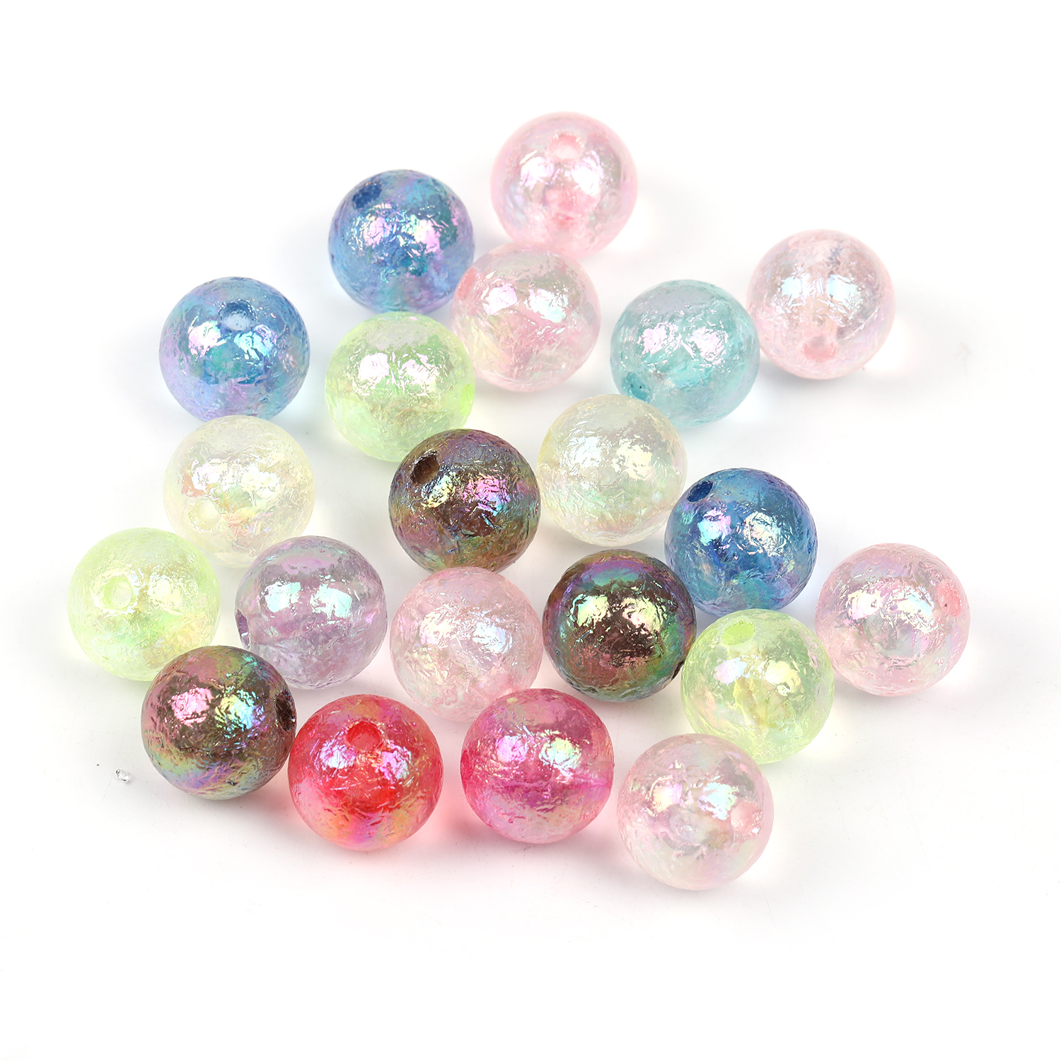 【B107】16mm 100pcs mixed-color beads-JPM
