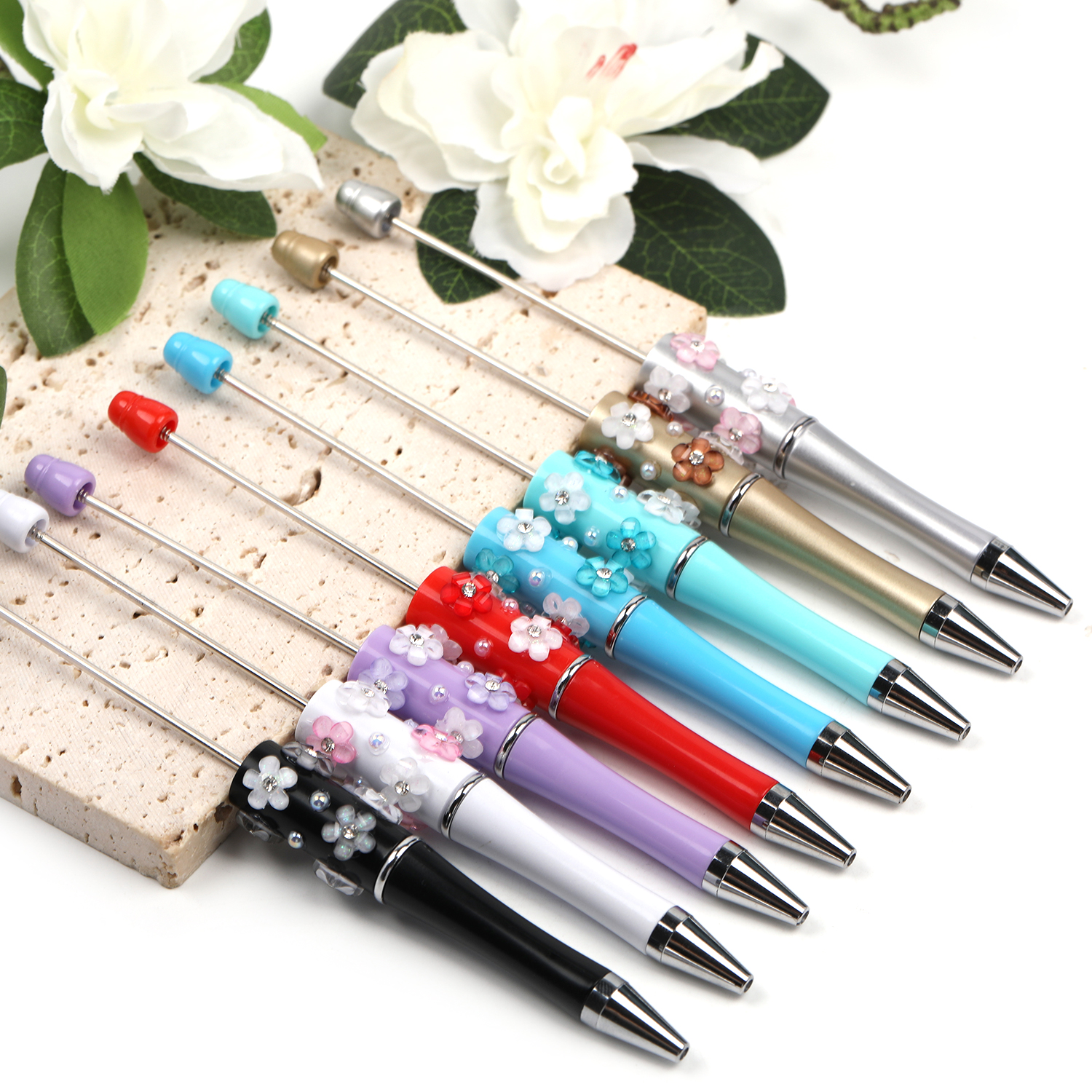 【P157】5pcs  Ballpoint pen colorful DIY ballpoint pen flower pen-JPM