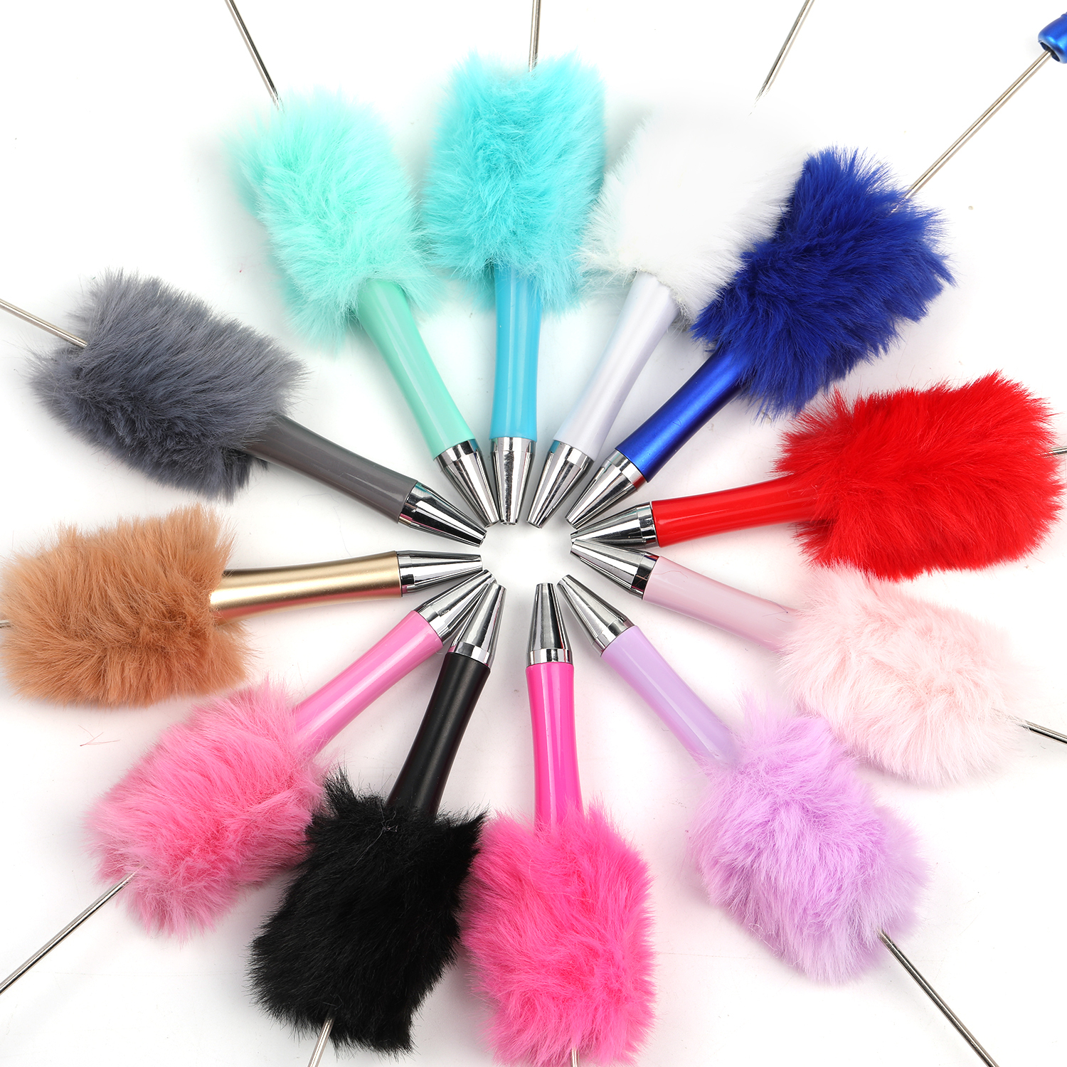 【P158】5pcs Plushest Pen colorful for DIY making-JPM