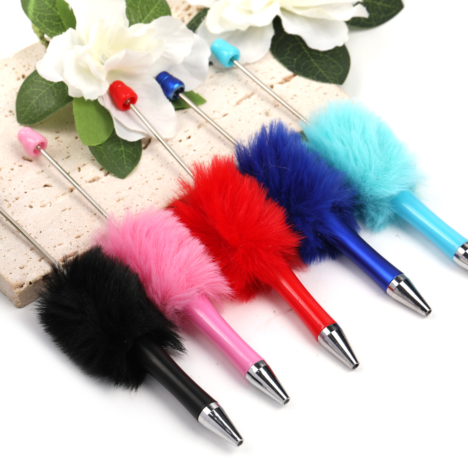 【P158】5pcs Plushest Pen colorful for DIY making-JPM