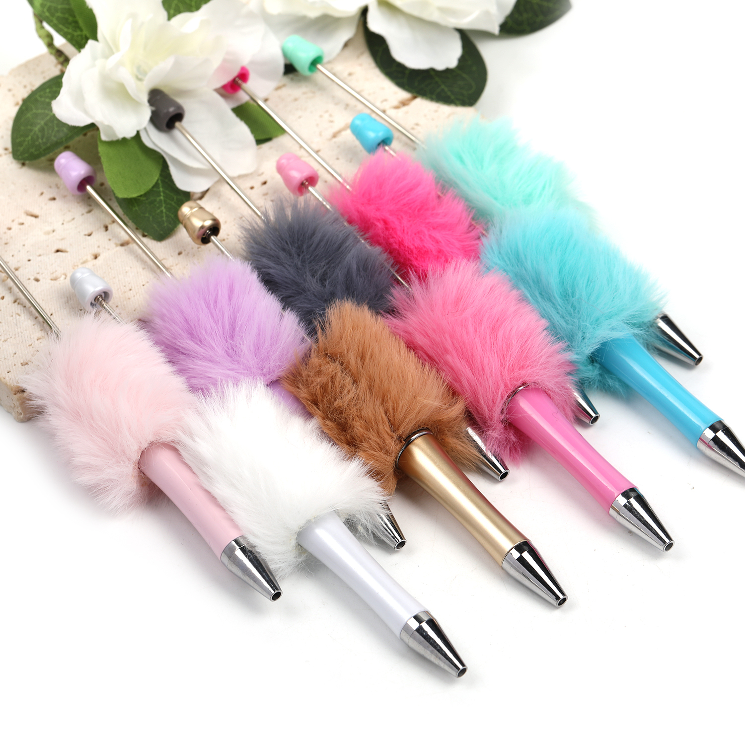 【P158】5pcs Plushest Pen colorful for DIY making-JPM