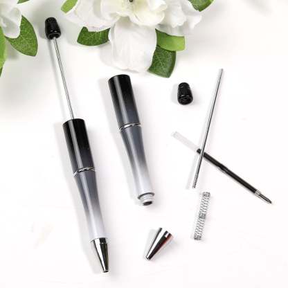 【P1】Beadable Pens Bulk Plastic Bead Ballpoint Pens for DIY -JPM