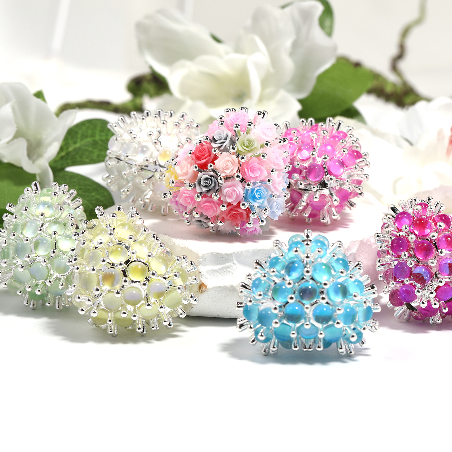 【B178】5pcs  New Cute heart-shaped beads DIY