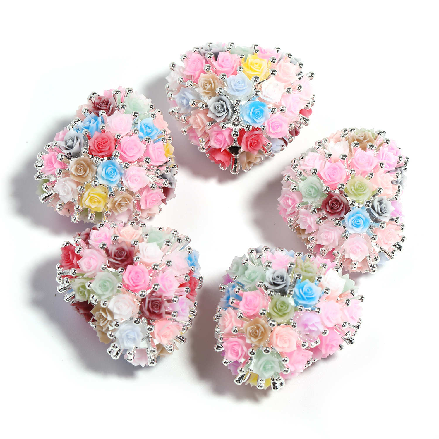 【B178】5pcs  New Cute heart-shaped beads DIY-JPM