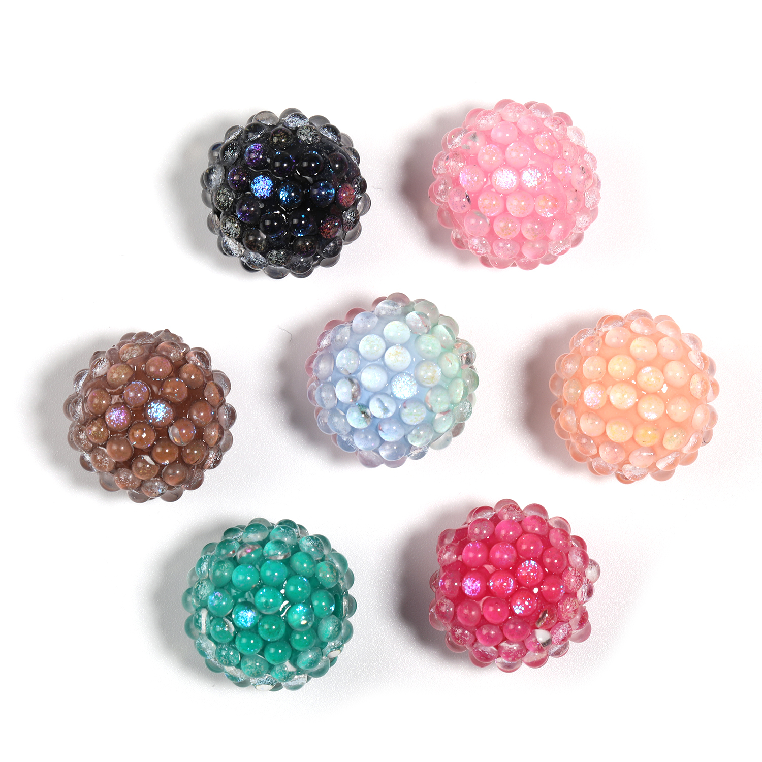 【B186】-20pcs Rhinestone Beads  Beaded Pens Beads Chunky Bubblegum-JPM
