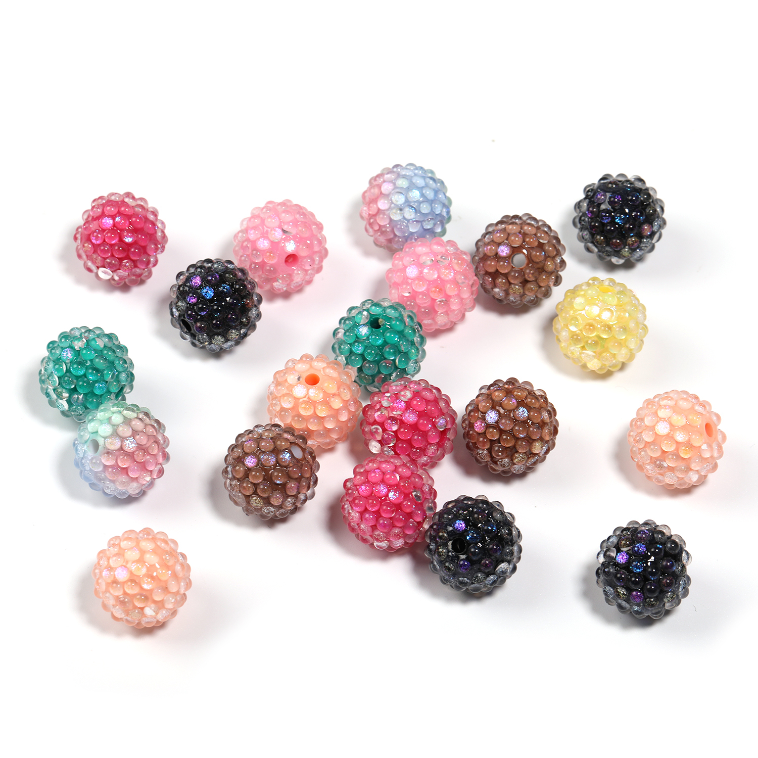 【B186】-20pcs Rhinestone Beads  Beaded Pens Beads Chunky Bubblegum-JPM