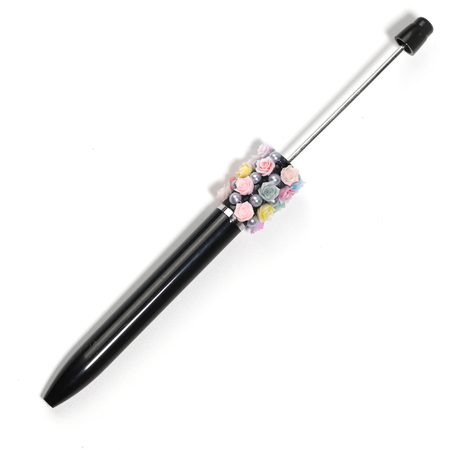 【P187】Adhesive flower pearl beadable pen--JPM