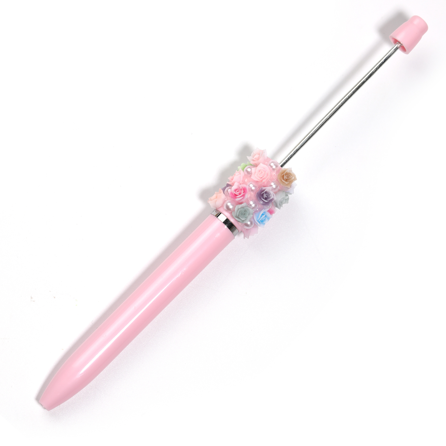 【P187】Adhesive flower pearl beadable pen--JPM