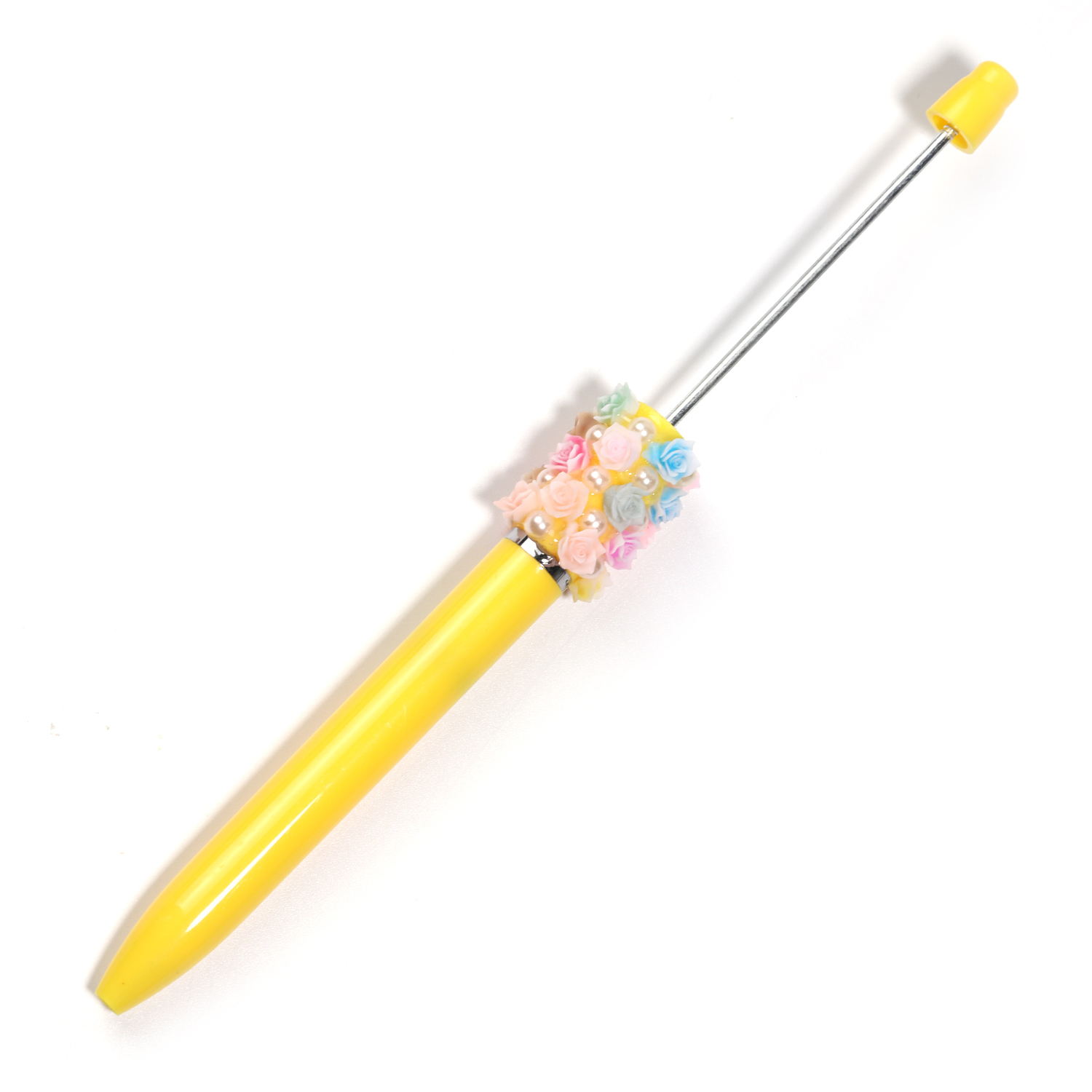 【P187】Adhesive flower pearl beadable pen--JPM