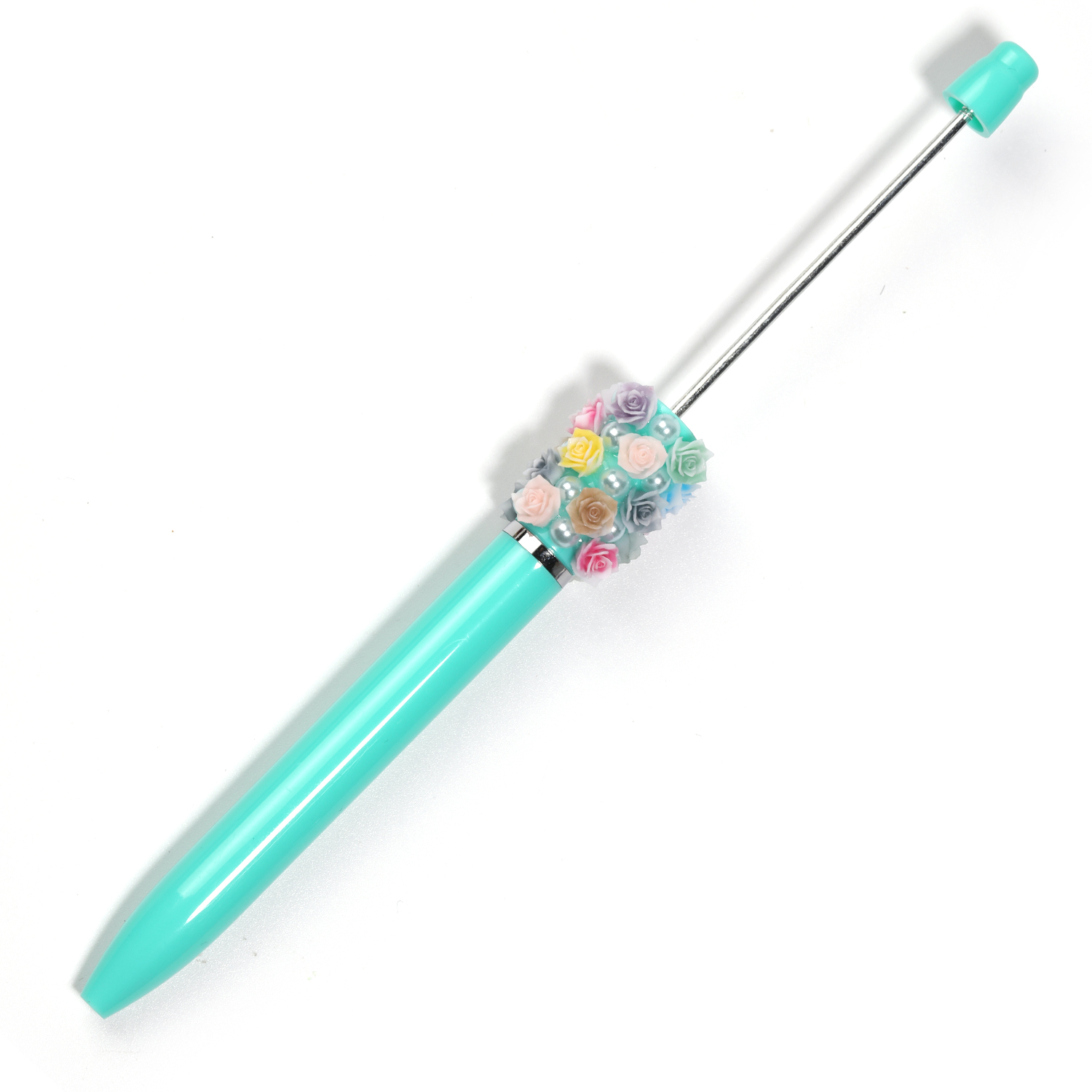 【P187】Adhesive flower pearl beadable pen--JPM