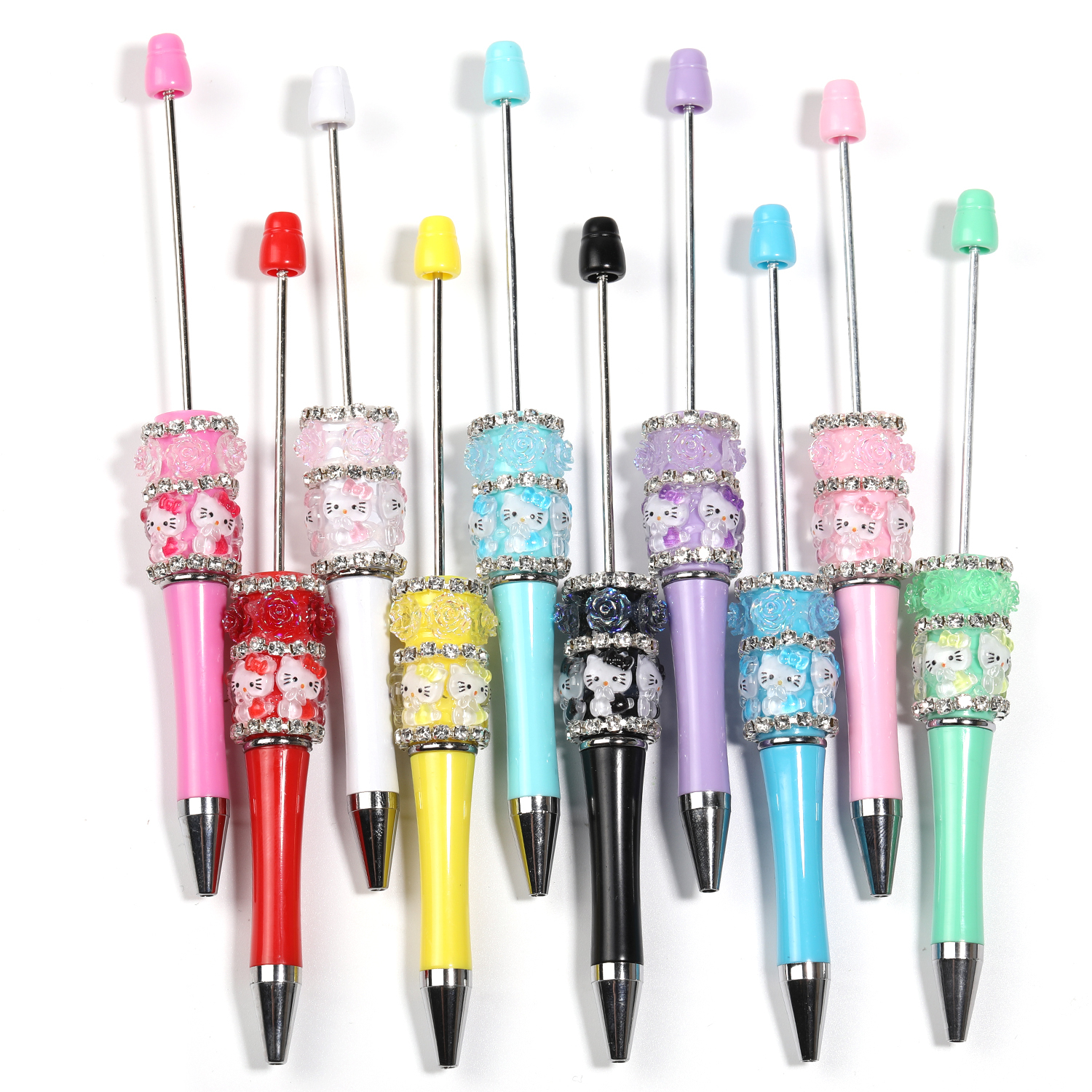 【P189】Cute Cat Pattern beadable pen--JPM