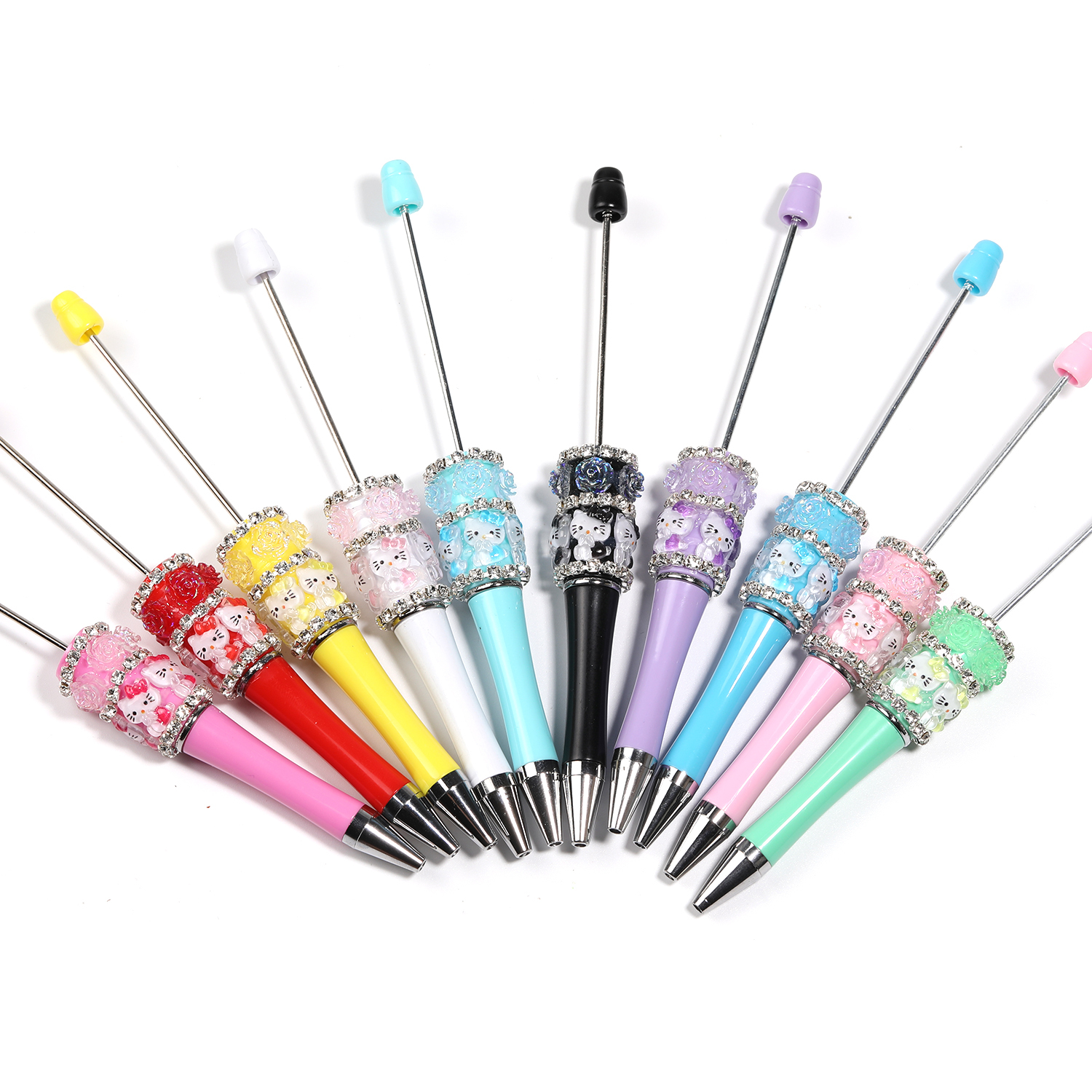 【P189】Cute Cat Pattern beadable pen--JPM