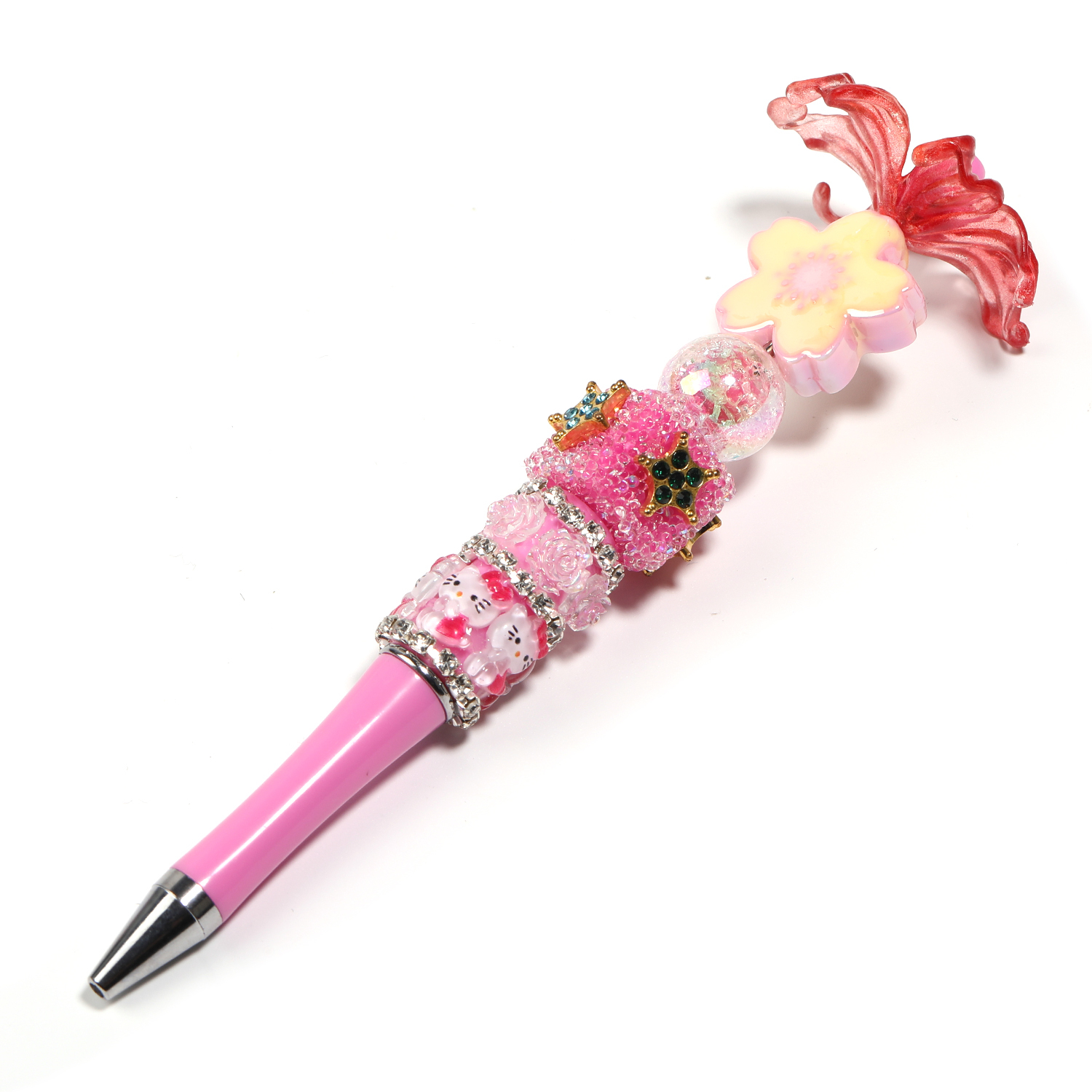 【P189】Cute Cat Pattern beadable pen--JPM