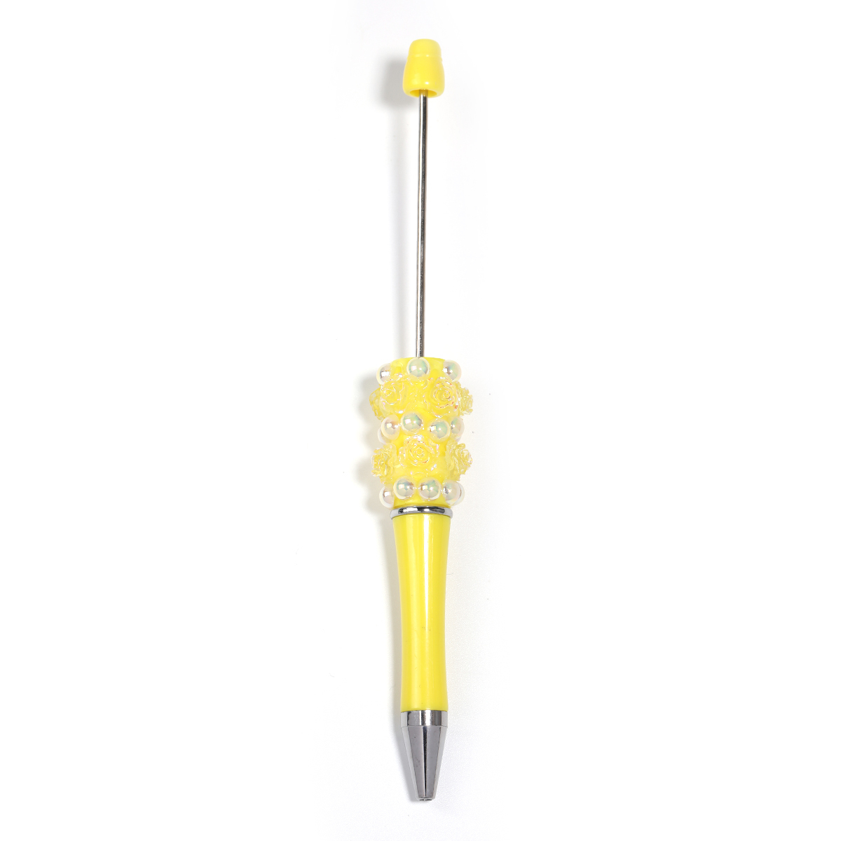 【P206】5pcs Beadable Pens pearl flower shape-JPM