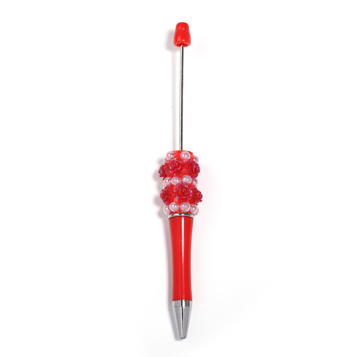 【P206】5pcs Beadable Pens pearl flower shape-JPM