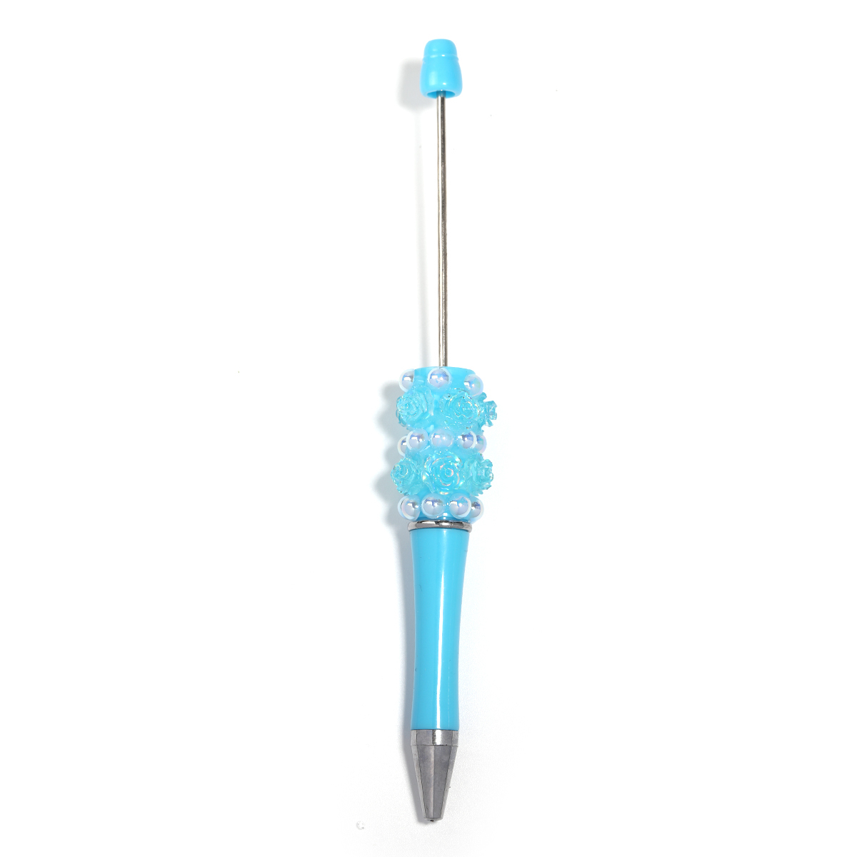 【P206】5pcs Beadable Pens pearl flower shape-JPM