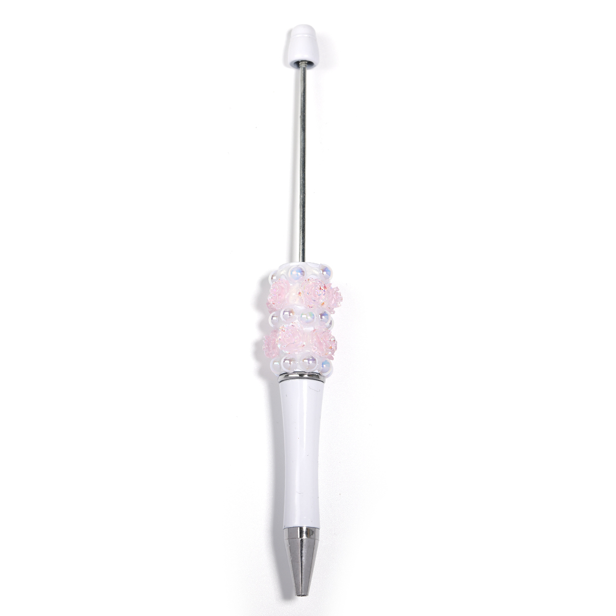 【P206】5pcs Beadable Pens pearl flower shape-JPM