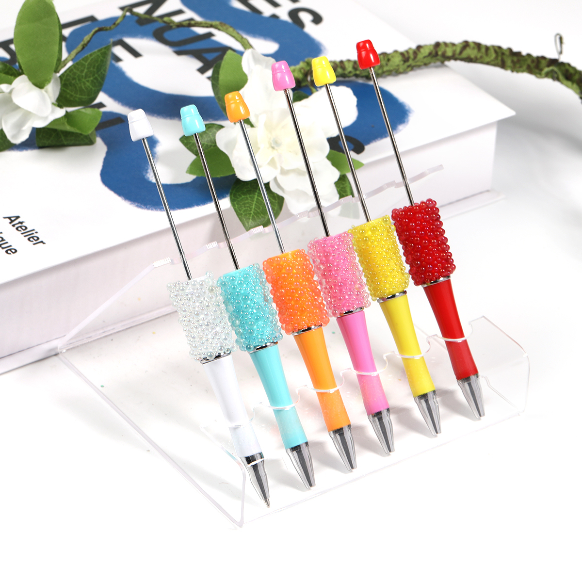 【P216】5pcs small bubble shape beadable pen -JPM