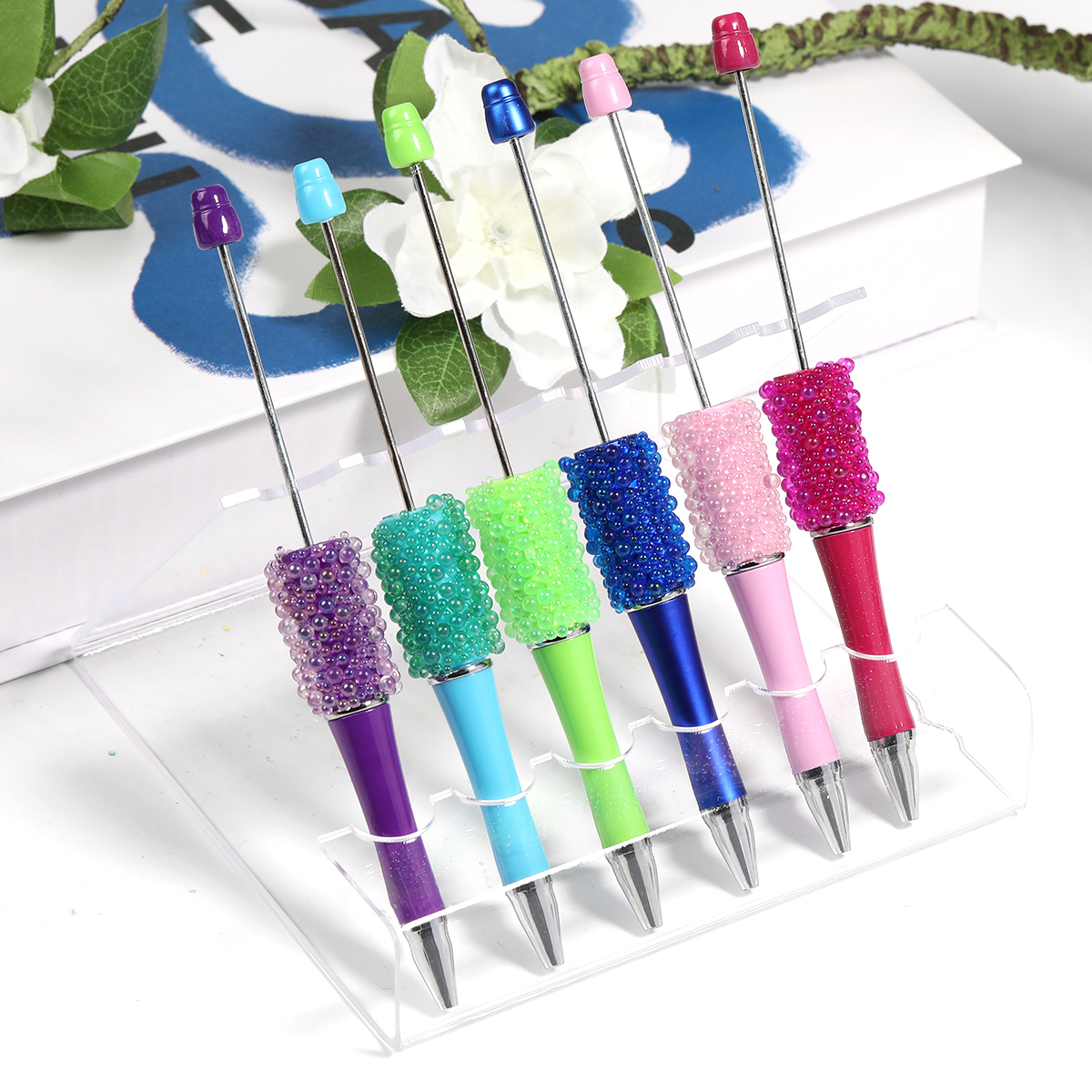 【P216】5pcs small bubble shape beadable pen -JPM