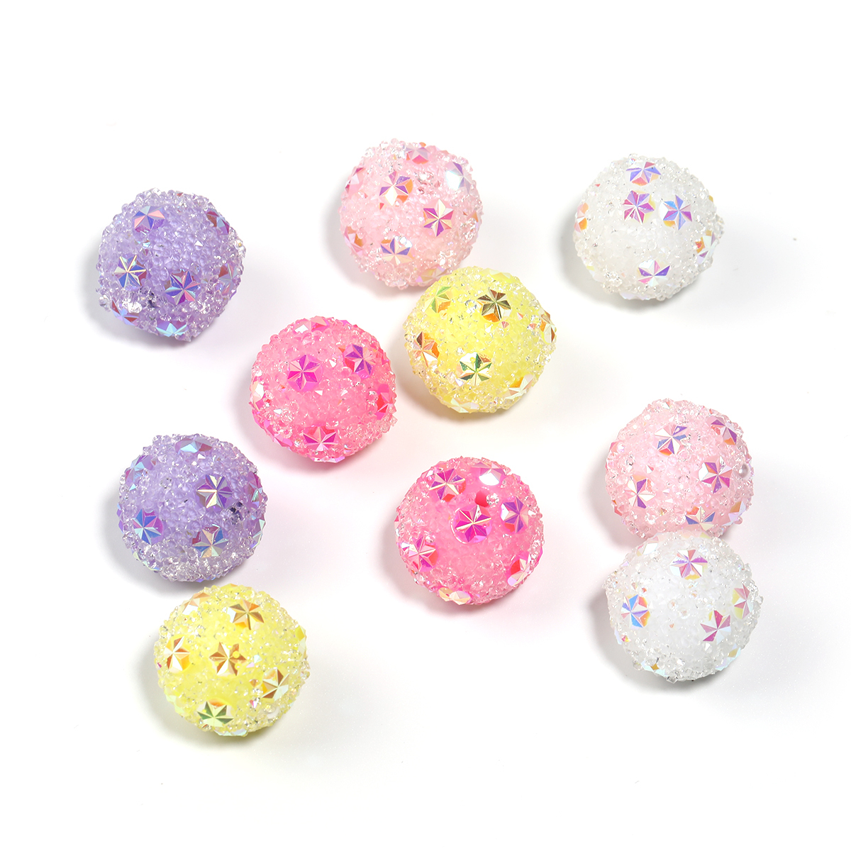 【B222】25pcs crystal star flower beads-JPM