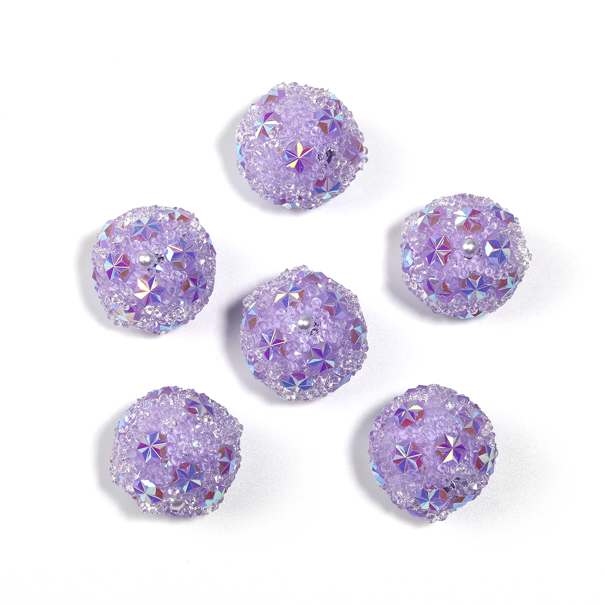 【B222】25pcs crystal star flower beads-JPM
