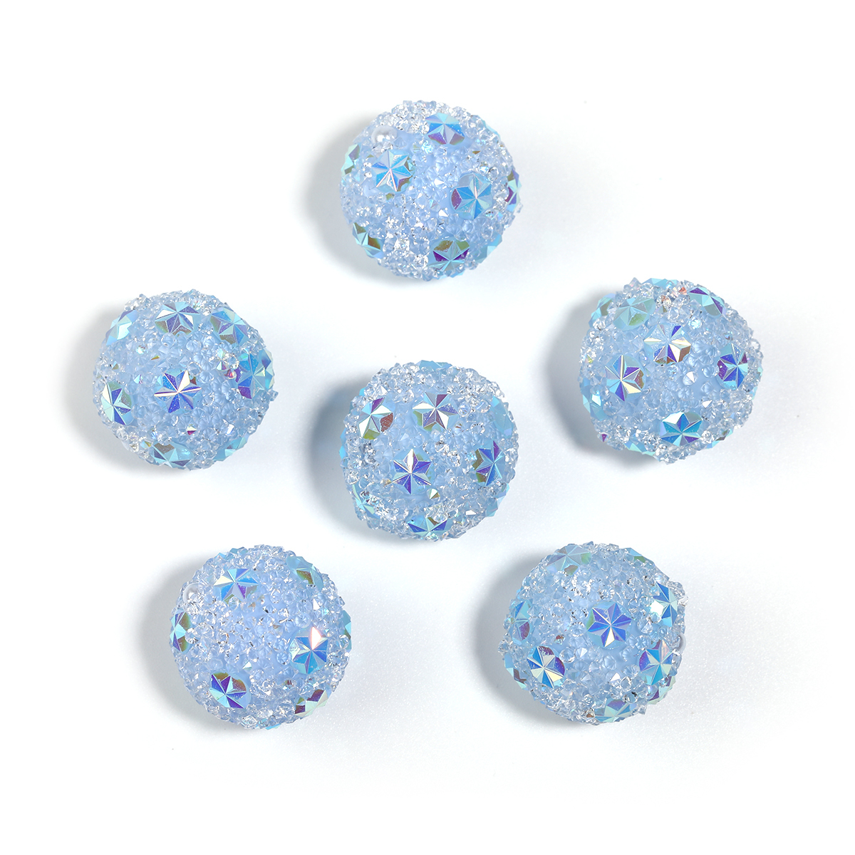 【B222】25pcs crystal star flower beads-JPM
