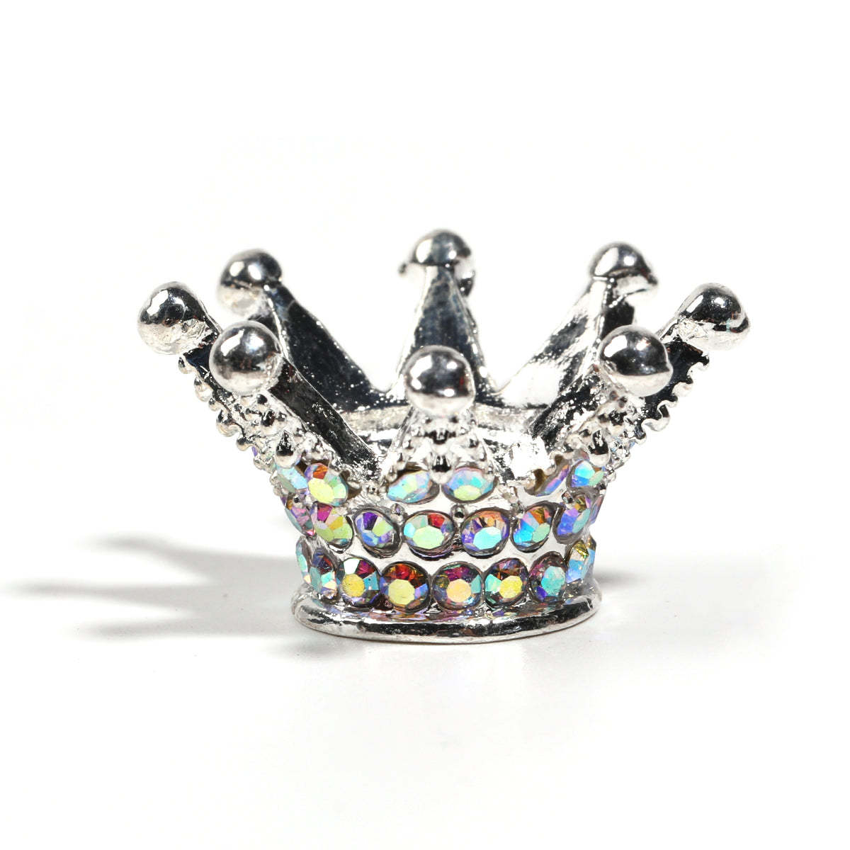 【C20】Crown Charm Spacer Beads Zircon Rhinestone Beads for DIY Bracelet pen Jewelry Making-JPM