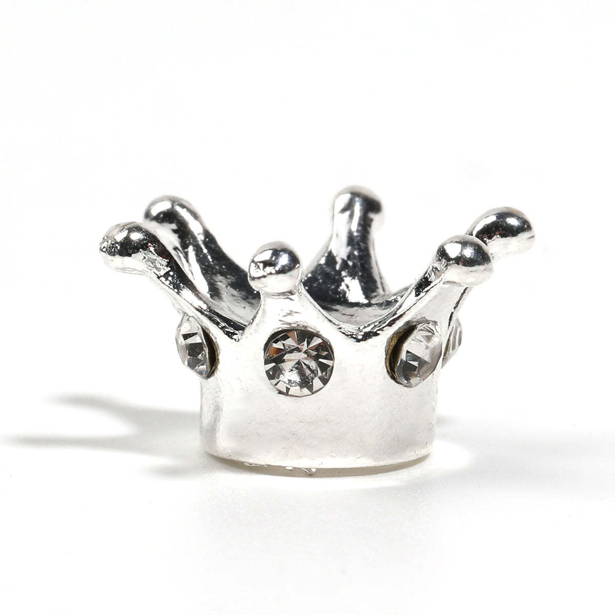 【C20】Crown Charm Spacer Beads Zircon Rhinestone Beads for DIY Bracelet pen Jewelry Making-JPM