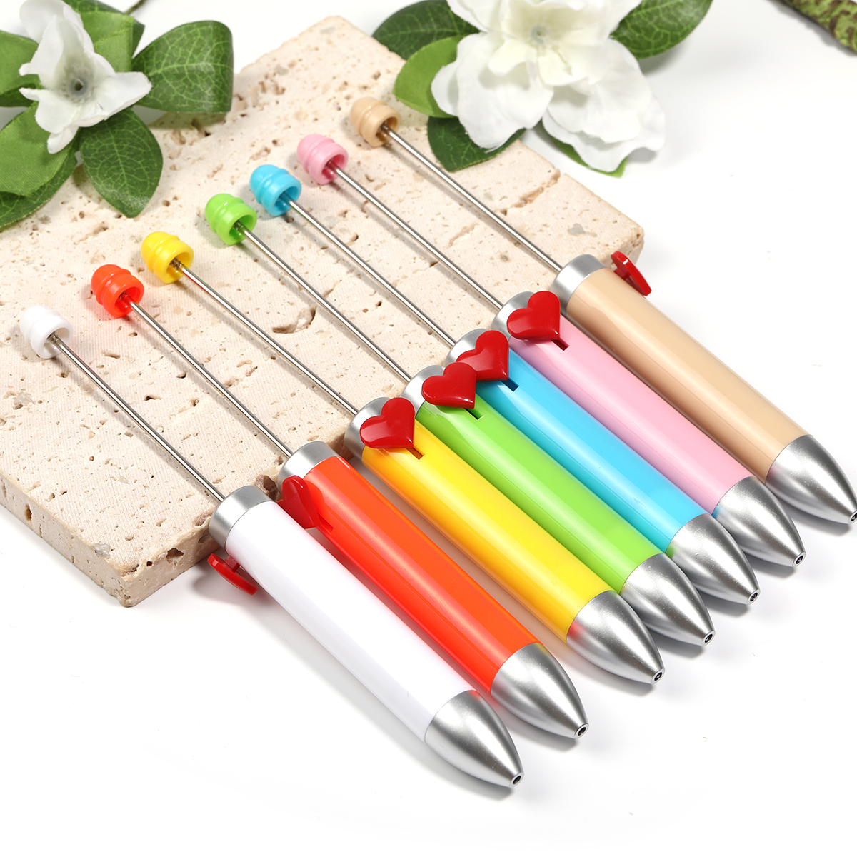 【P226】10pcs-one pack   love ballpoint pen beaded pen-JPM