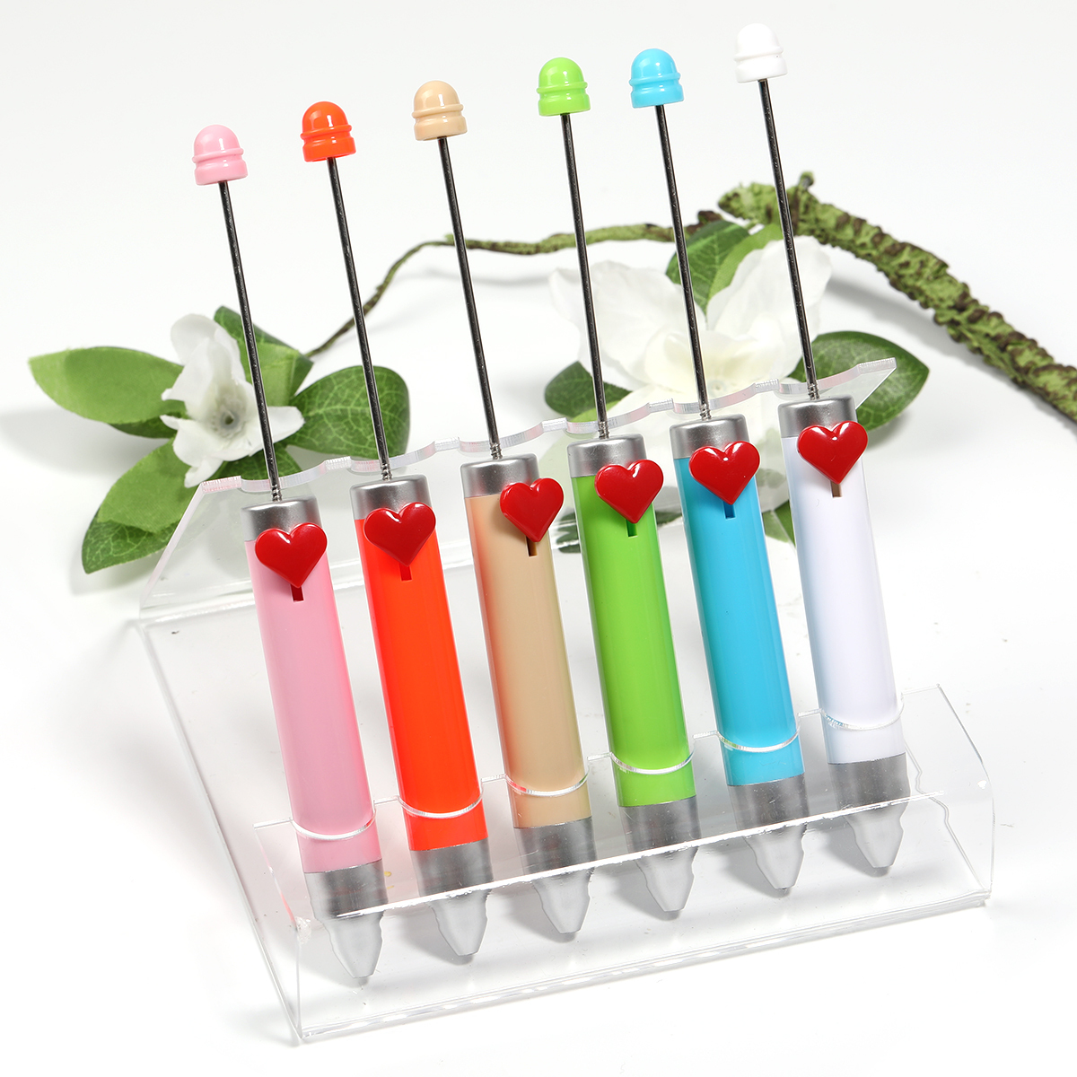 【P226】10pcs-one pack   love ballpoint pen beaded pen-JPM