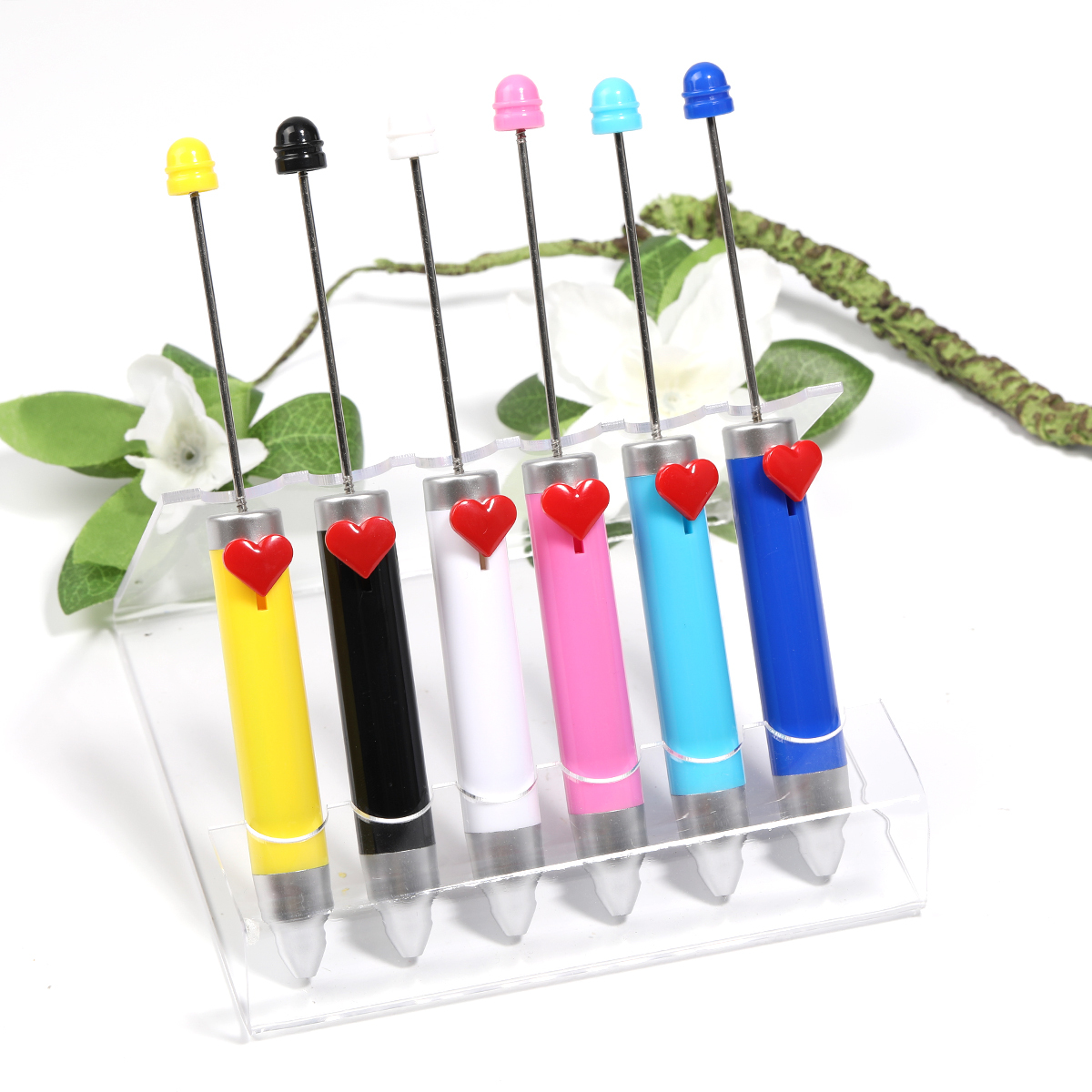 【P226】10pcs-one pack   love ballpoint pen beaded pen-JPM