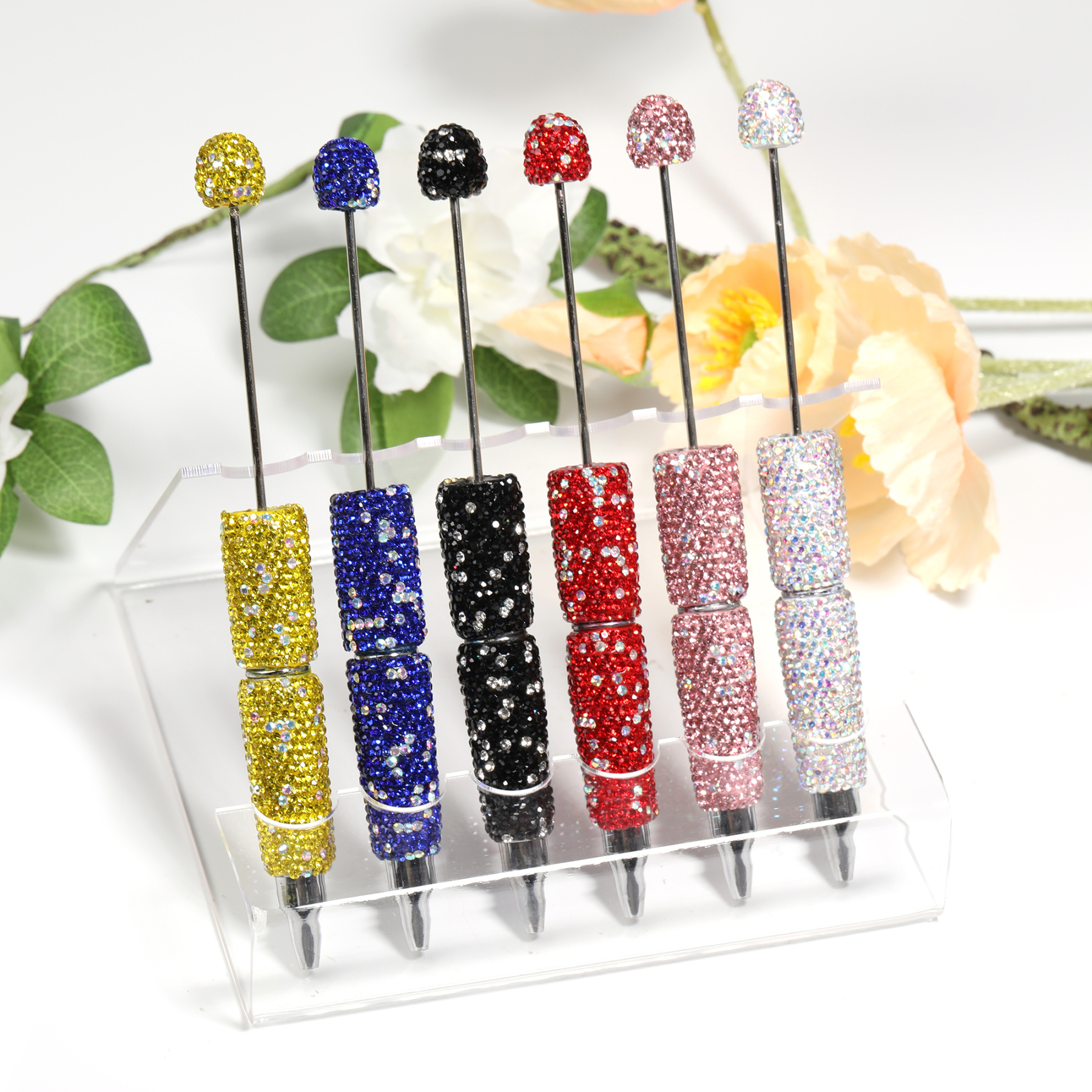 【P227】7pcs Rhinestone  beadable pen -JPM