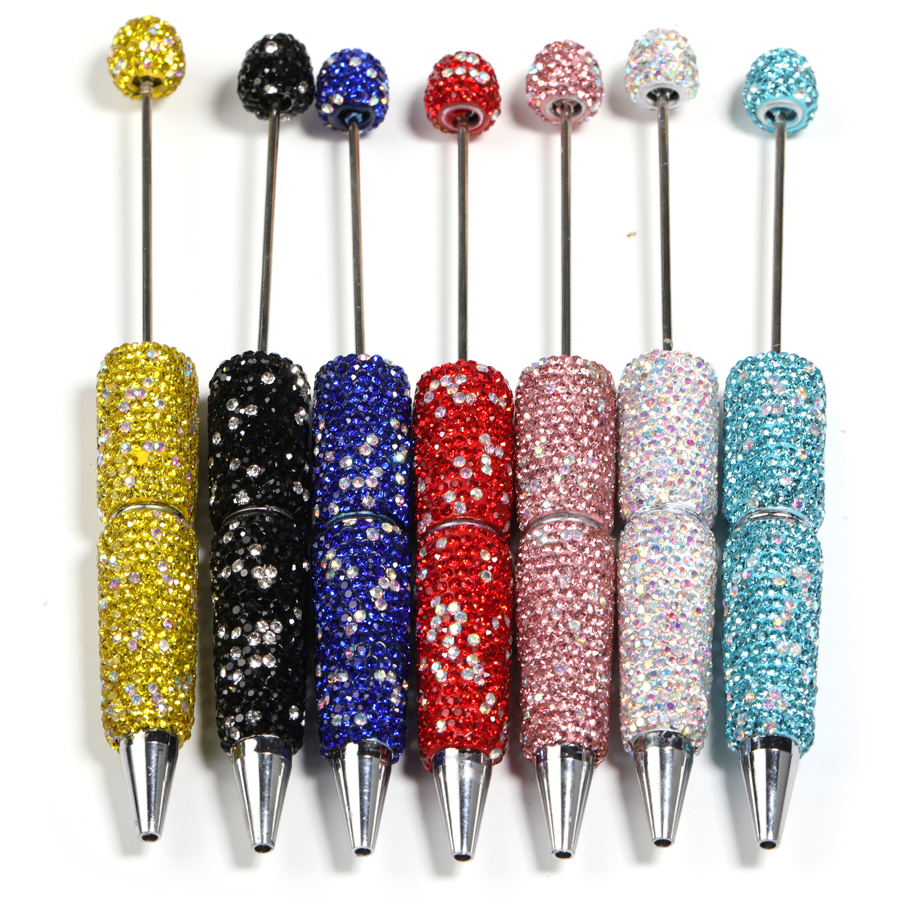 【P227】7pcs Rhinestone  beadable pen -JPM