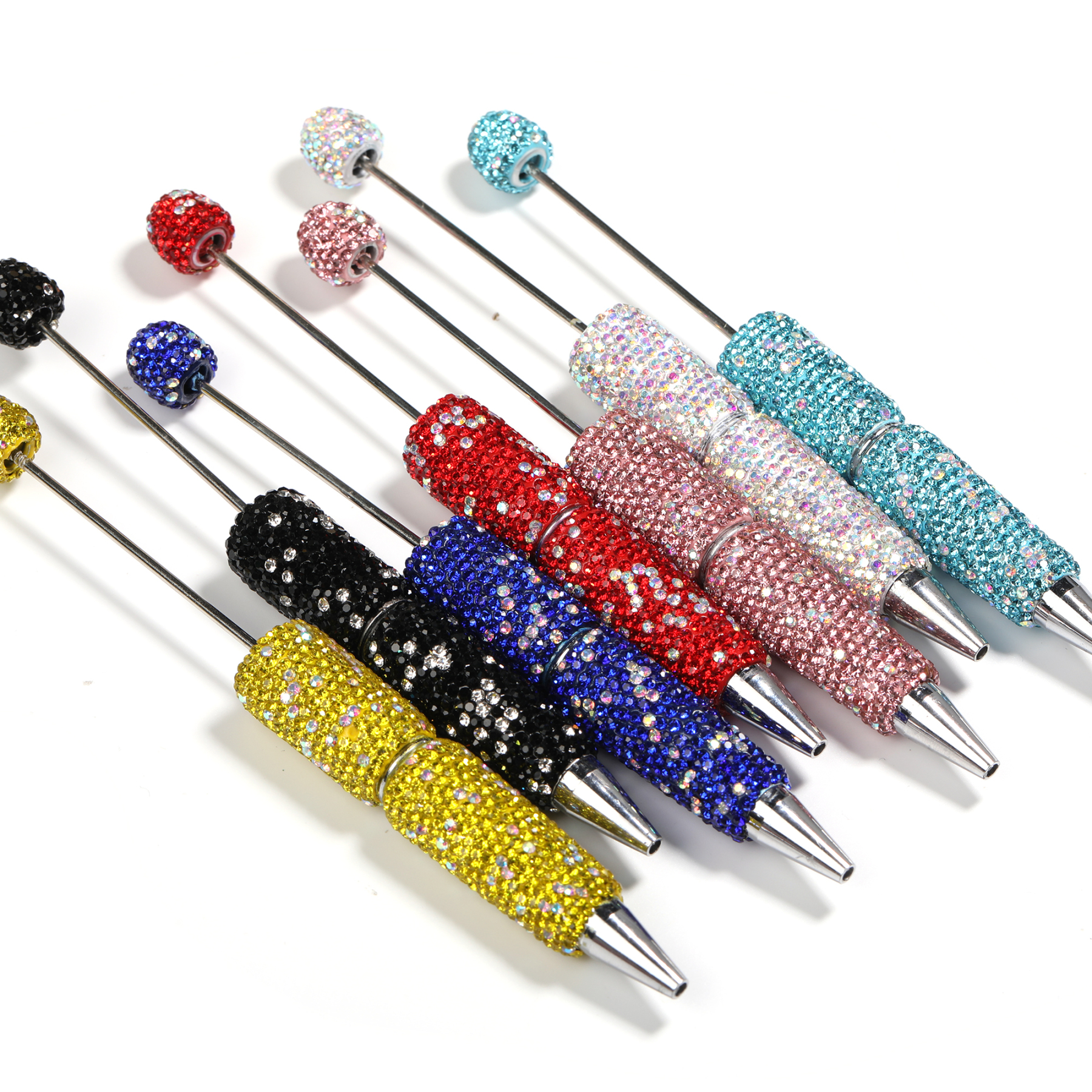 【P227】7pcs Rhinestone  beadable pen -JPM