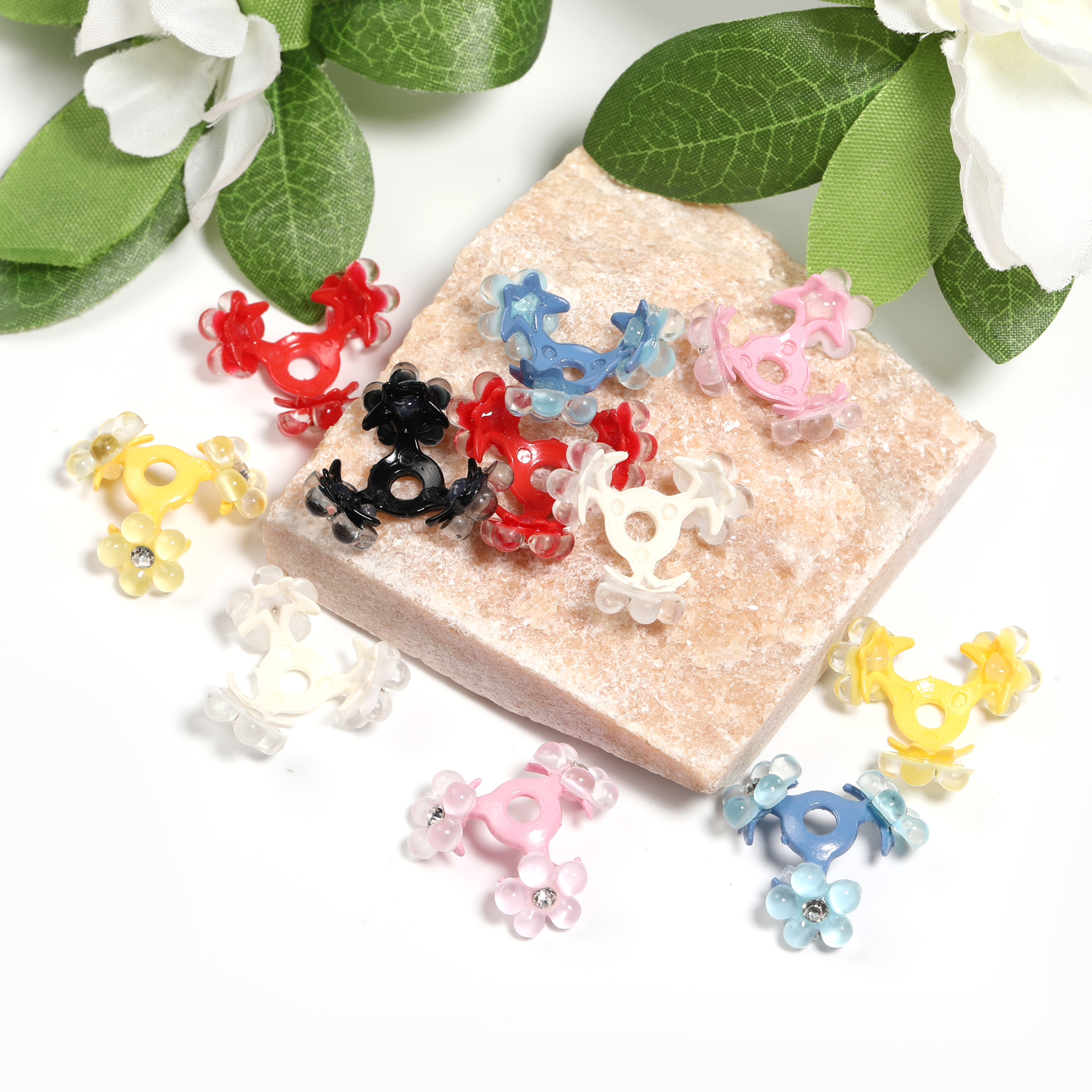 【B211】30pcs petal shape three petals beads-JPM