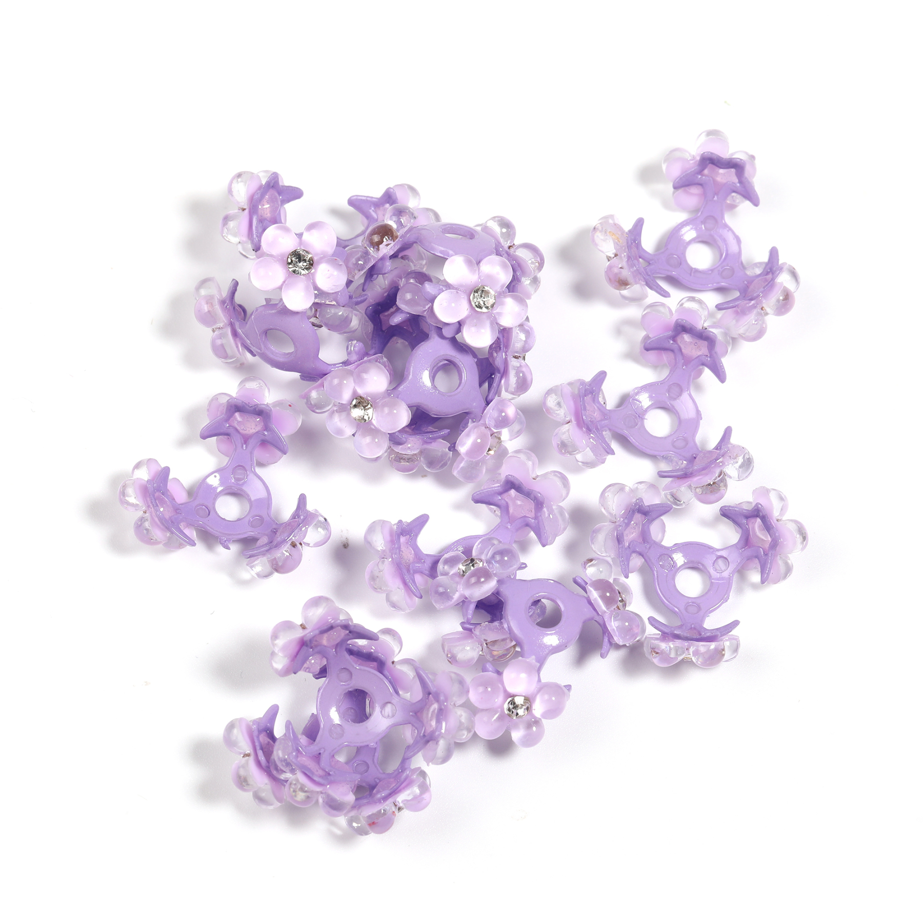 【B211】30pcs petal shape three petals beads-JPM