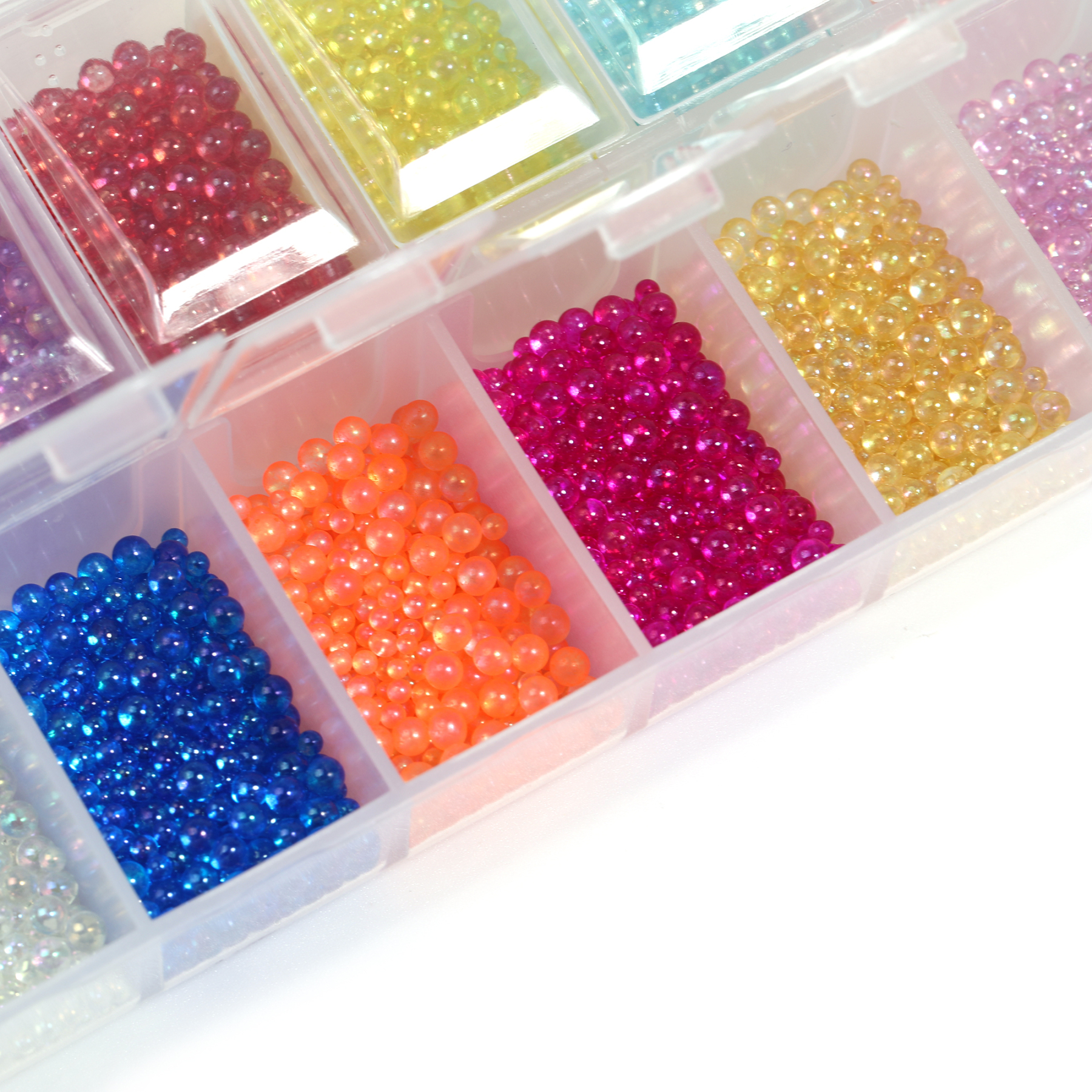 【T223】Mixed Color Transparent Rhinestone Box-JPM