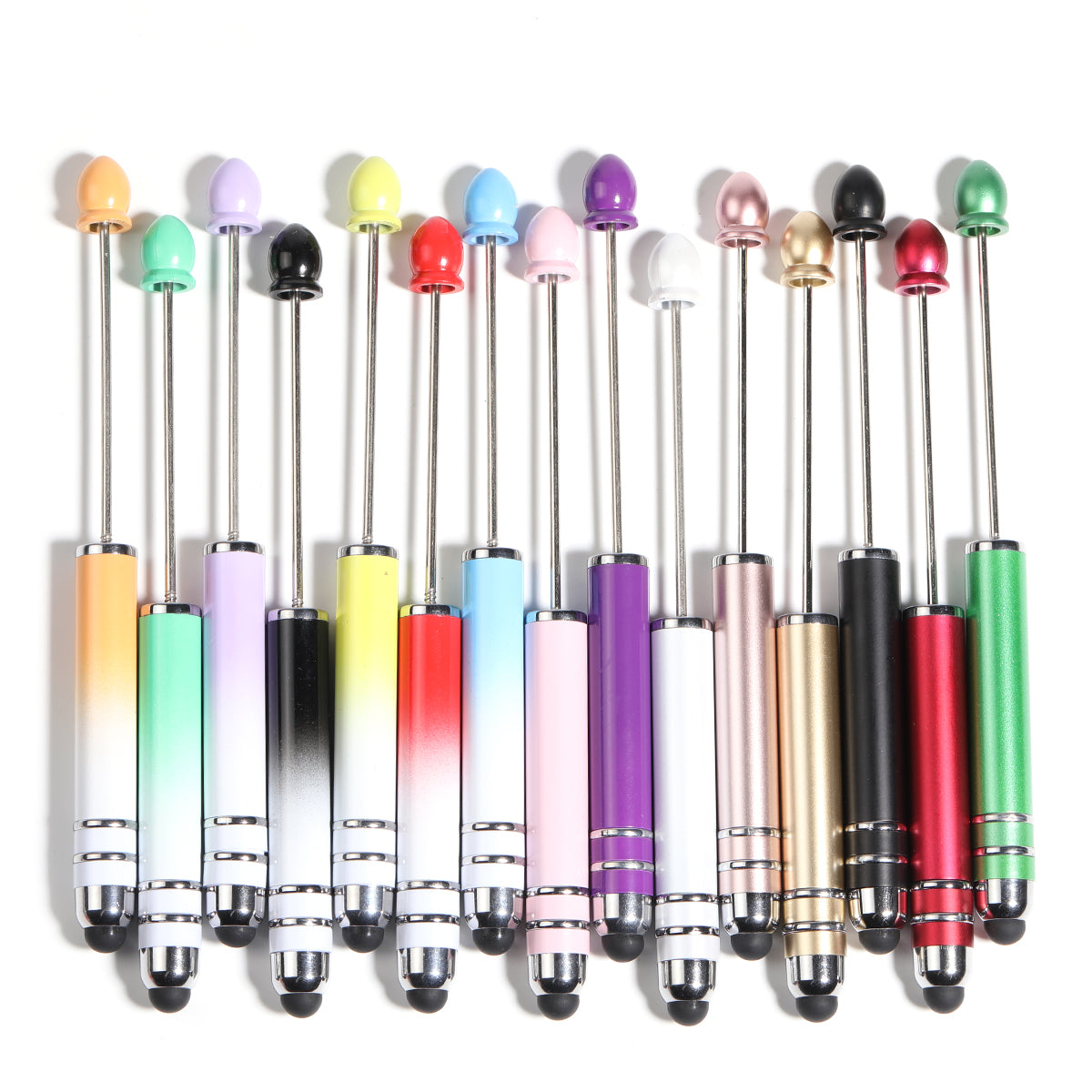 【P23】5pcs Multicolor beaded pen cute DIY touch screen stylus gift pen-JPM