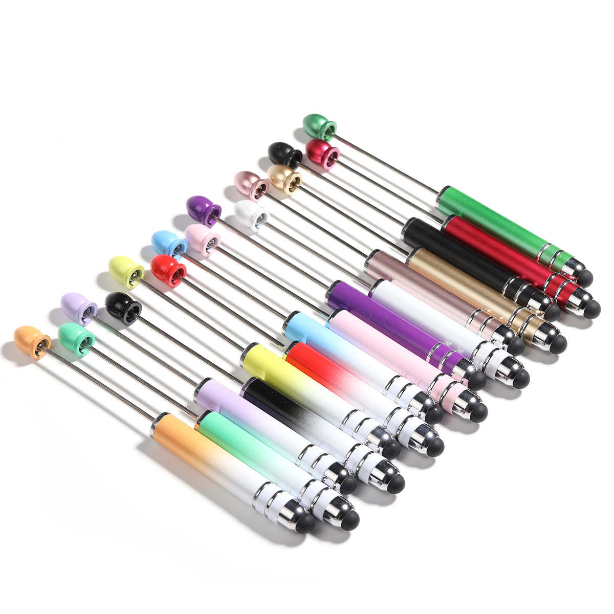 【P23】5pcs Multicolor beaded pen cute DIY touch screen stylus gift pen-JPM