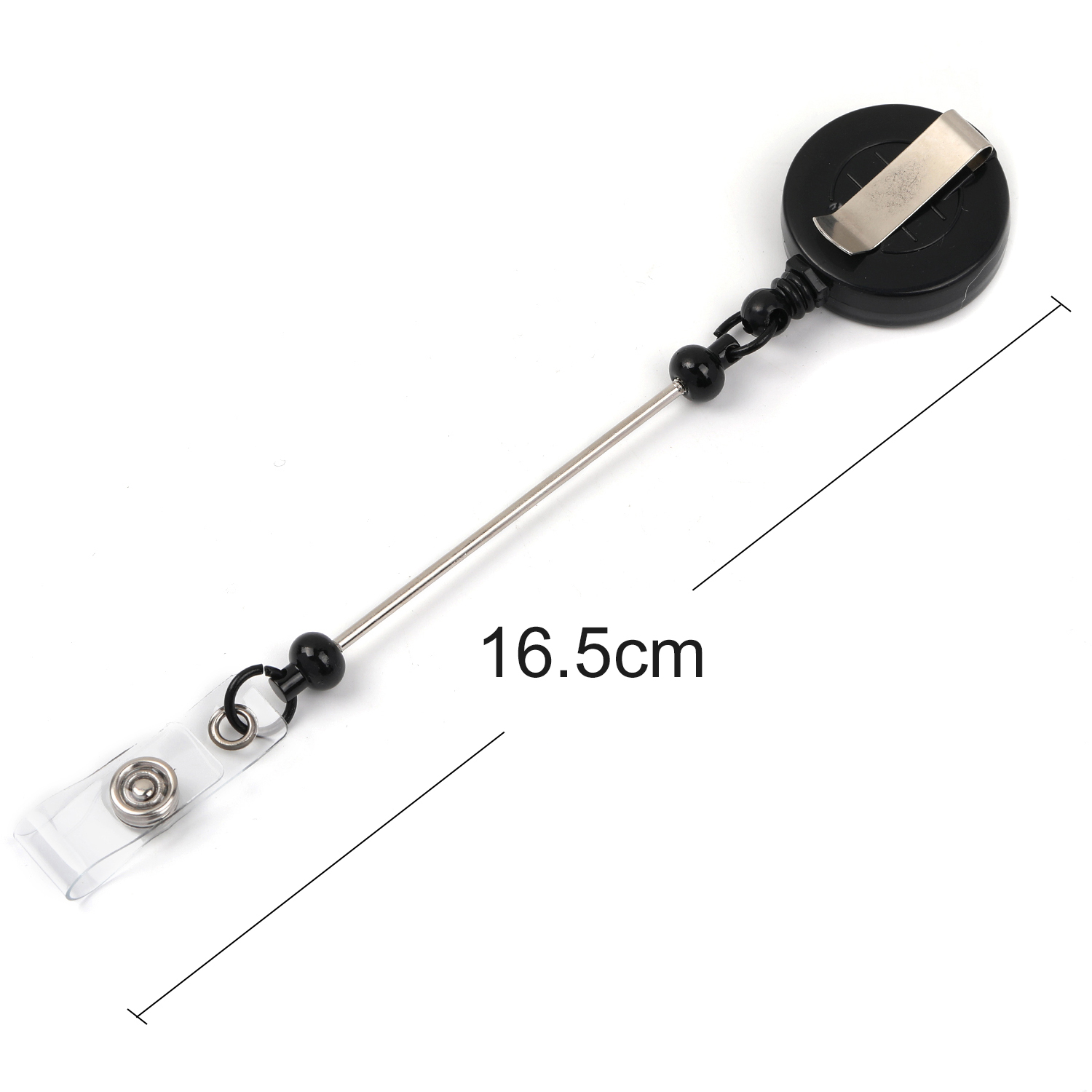 【P100】5Pcs Card sleeve telescopic easy-pull buckle can be DIY beads keychain-JPM