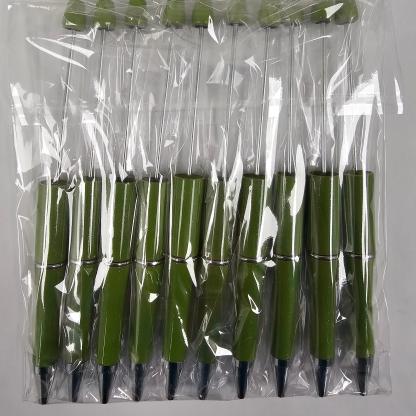 【P1】Beadable Pens Bulk Plastic Bead Ballpoint Pens for DIY 