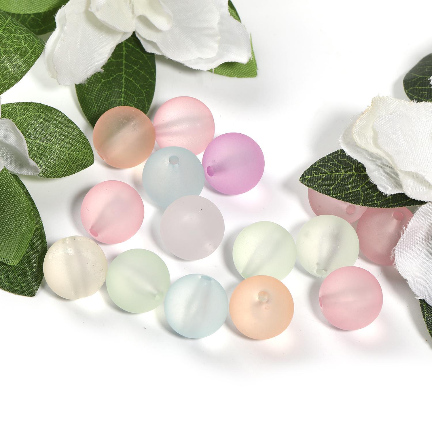 【B69】 100pcs 16mm acrylic cross-sectioned UV colorful plaid bouncy beads DIY-JPM