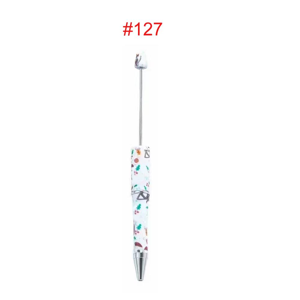 【P1】Beadable Pens Bulk Plastic Bead Ballpoint Pens for DIY 